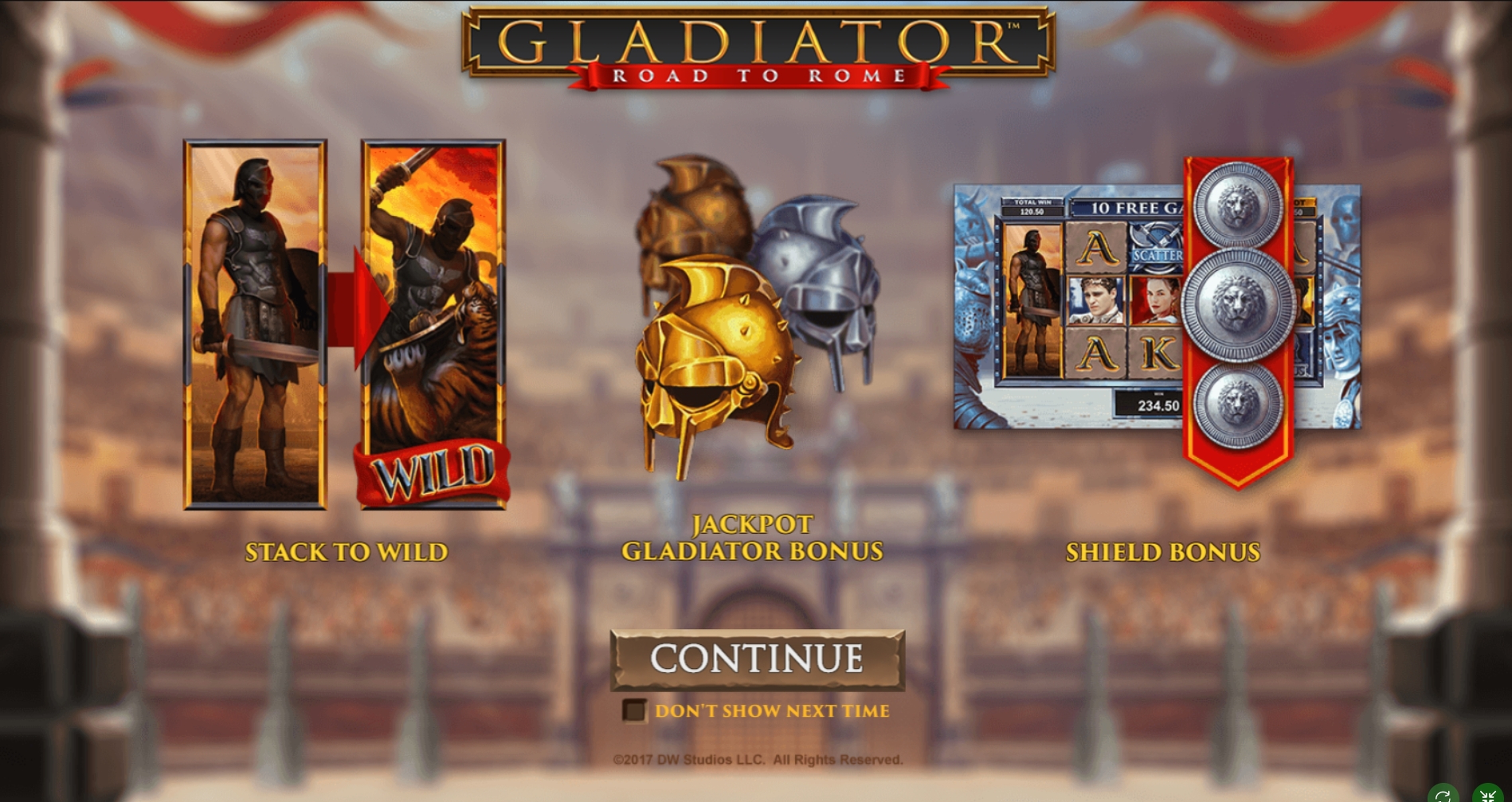 Play Gladiator Road to Rome Free Casino Slot Game by Playtech