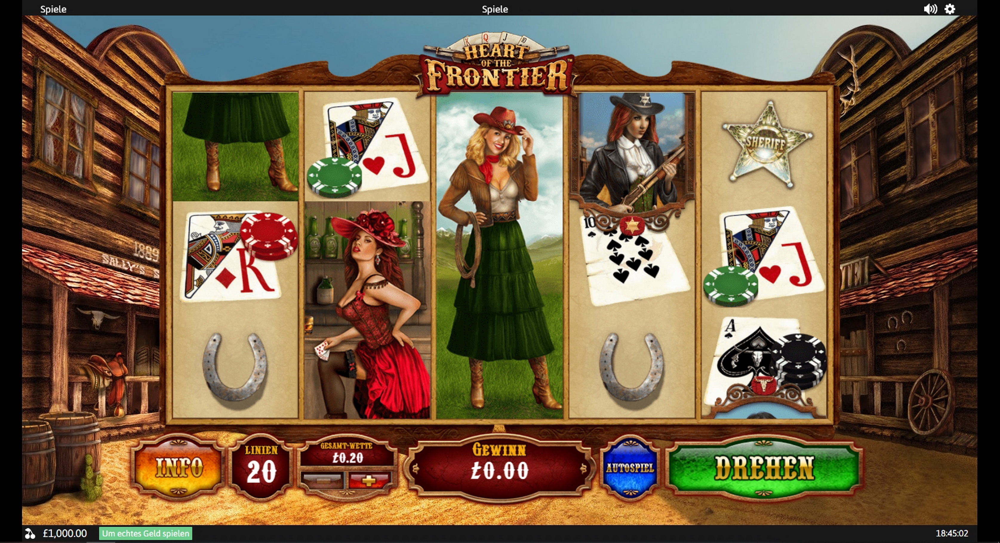 Reels in Heart of the Frontier Slot Game by Playtech