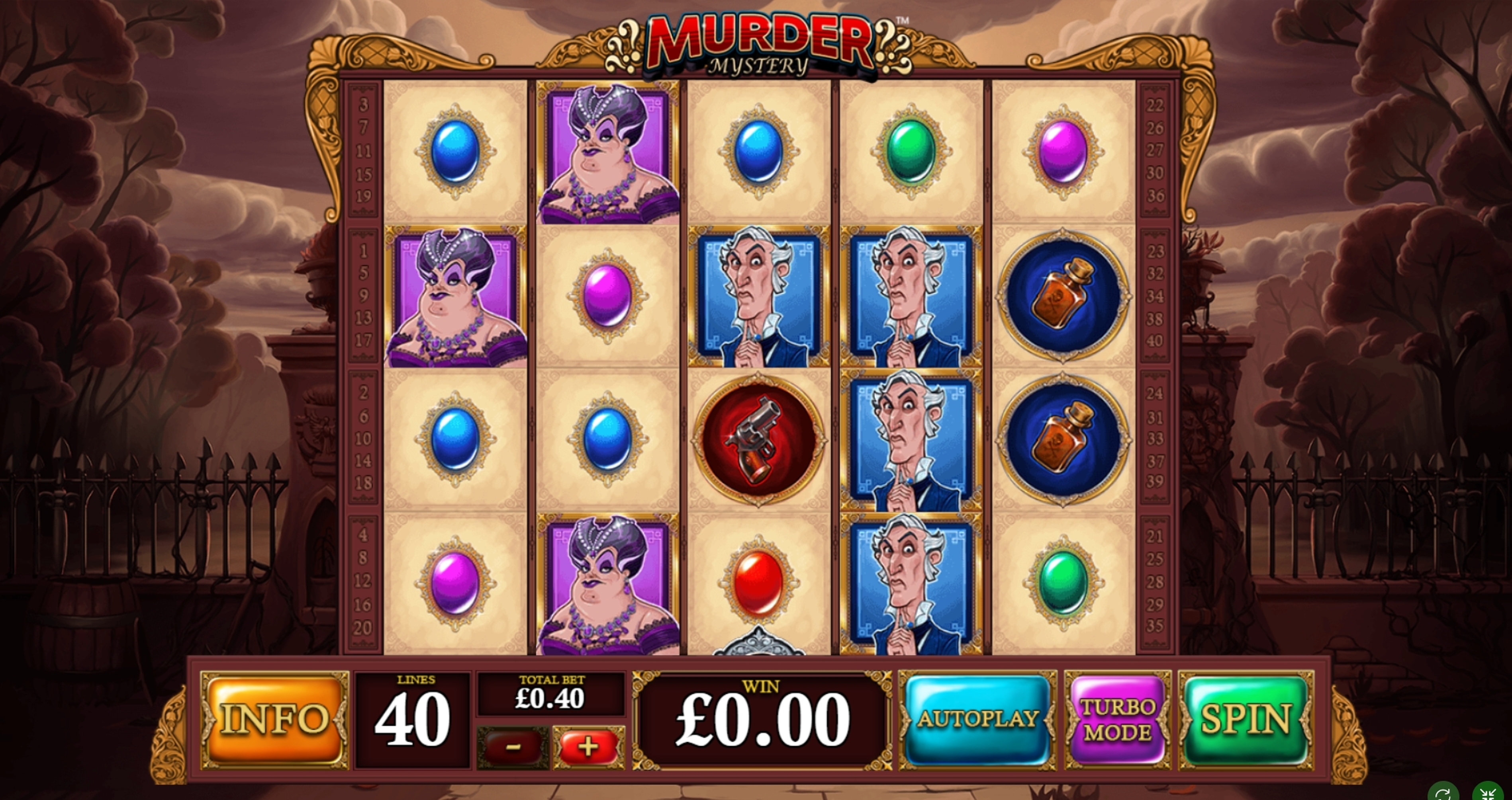 Reels in Murder Mystery Slot Game by Playtech