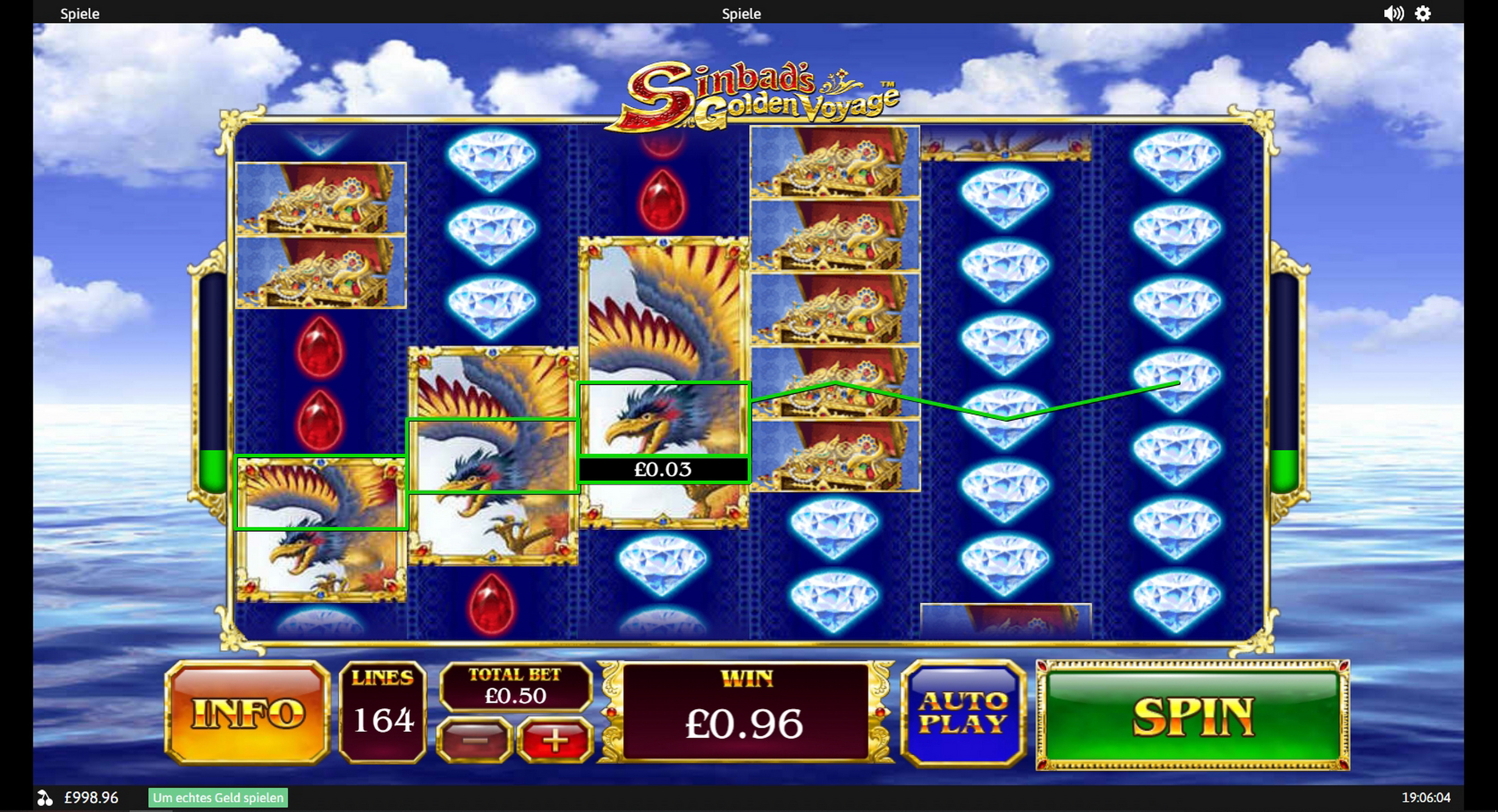 Win Money in Sinbad's Golden Voyage Free Slot Game by Playtech
