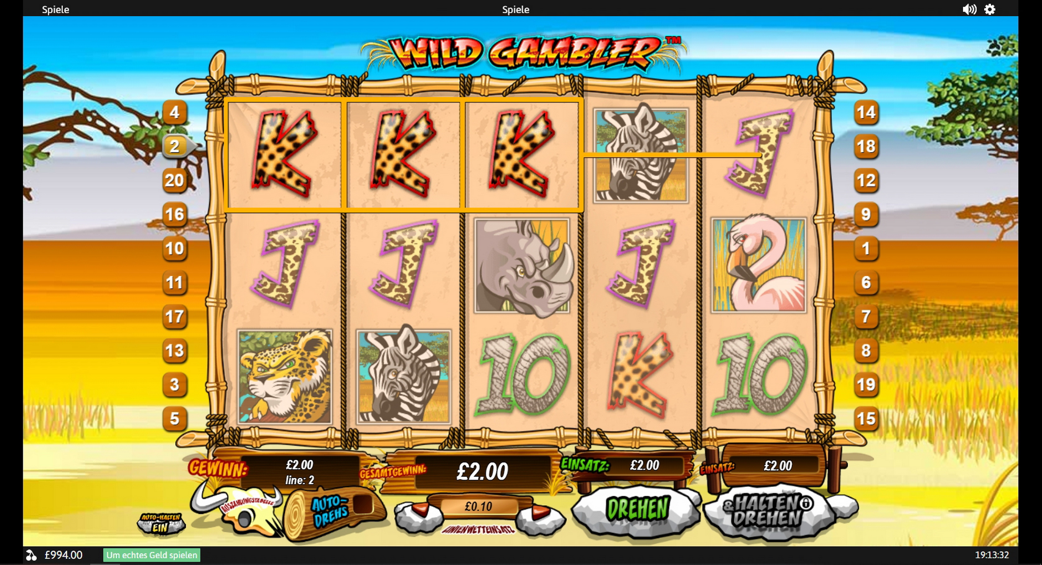 Win Money in Wild Gambler Free Slot Game by Playtech