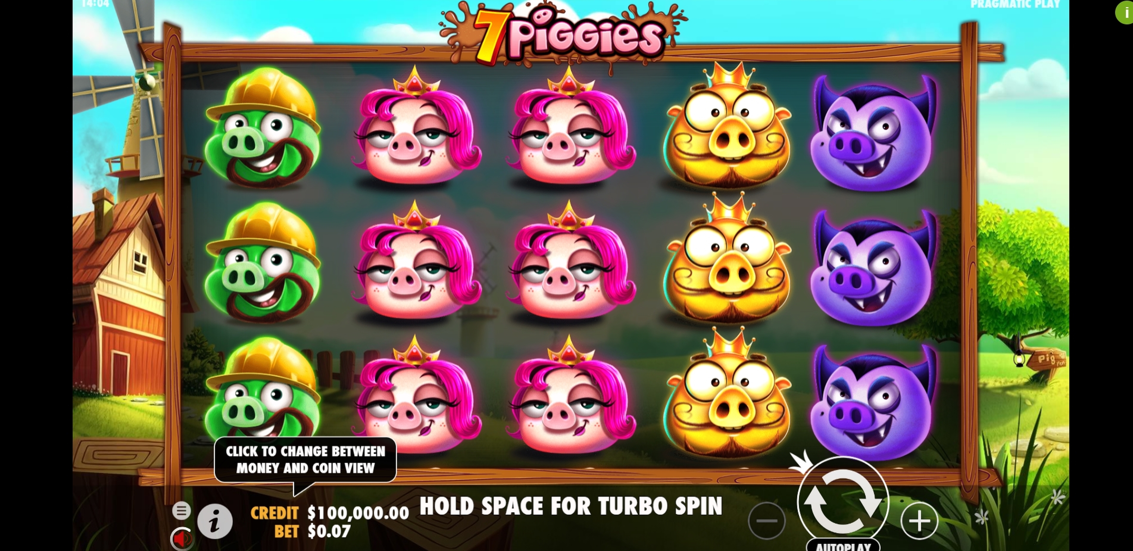Reels in 7 Piggies Slot Game by Pragmatic Play