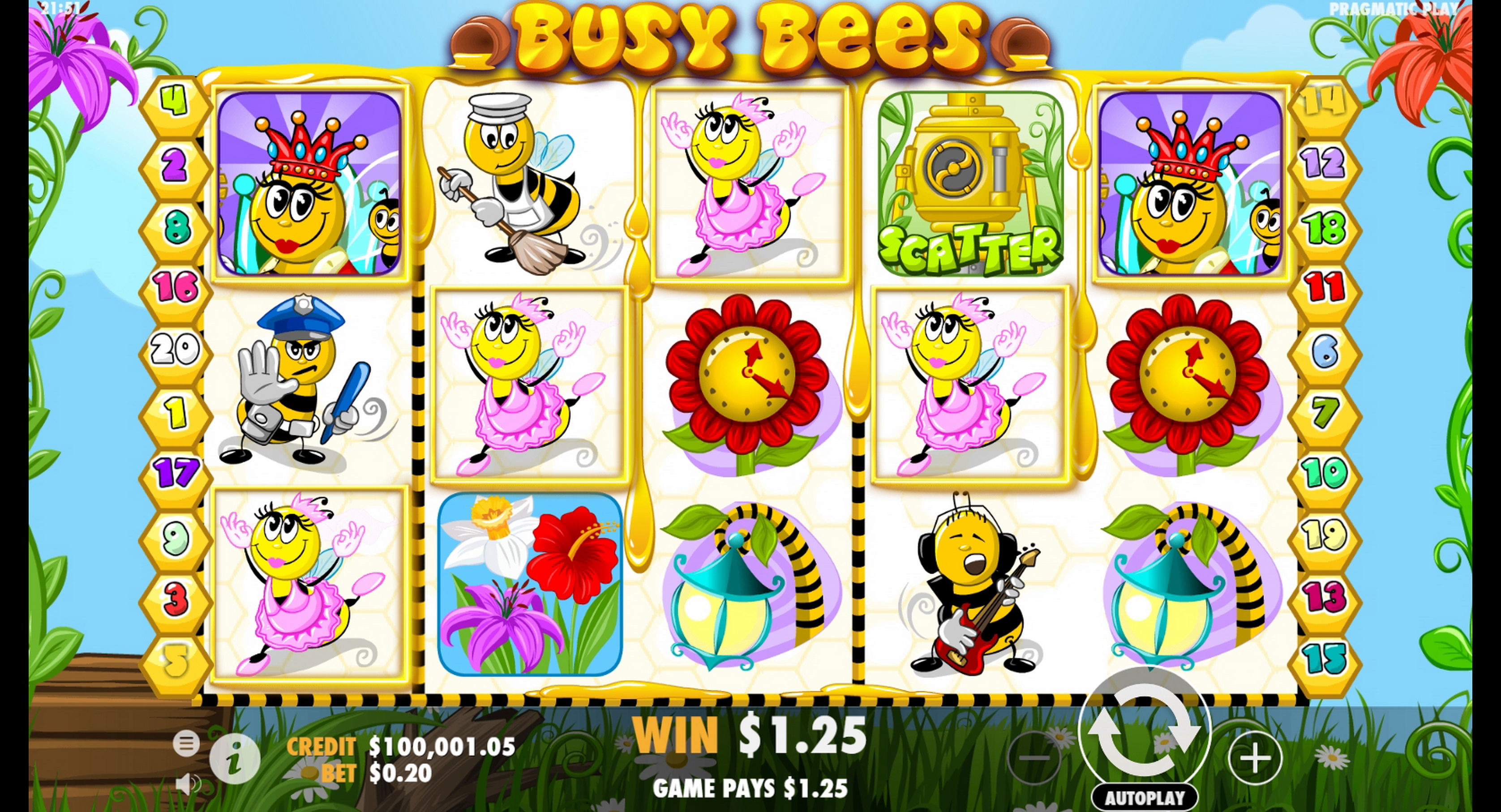 Win Money in Bee Land Free Slot Game by Pragmatic Play