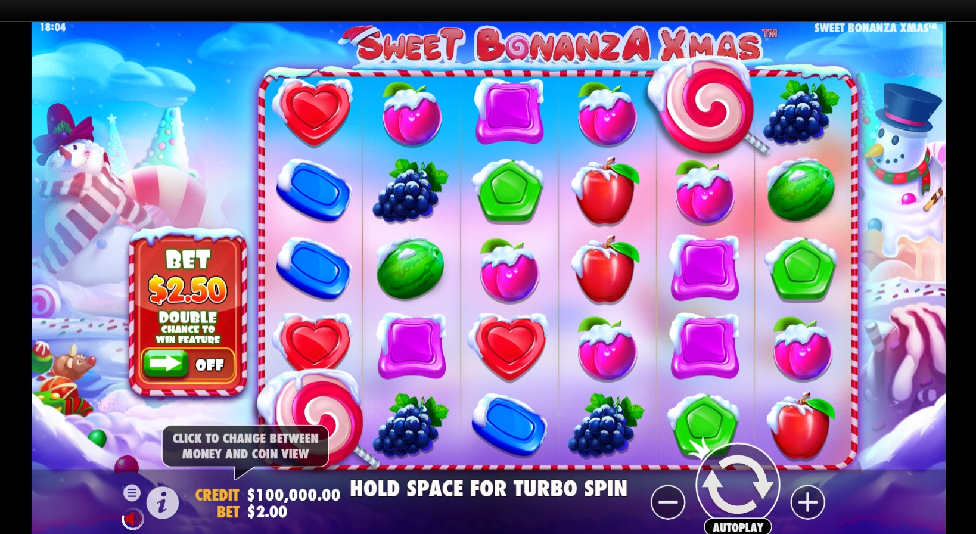 Reels in Sweet Bonanza Xmas Slot Game by Pragmatic Play