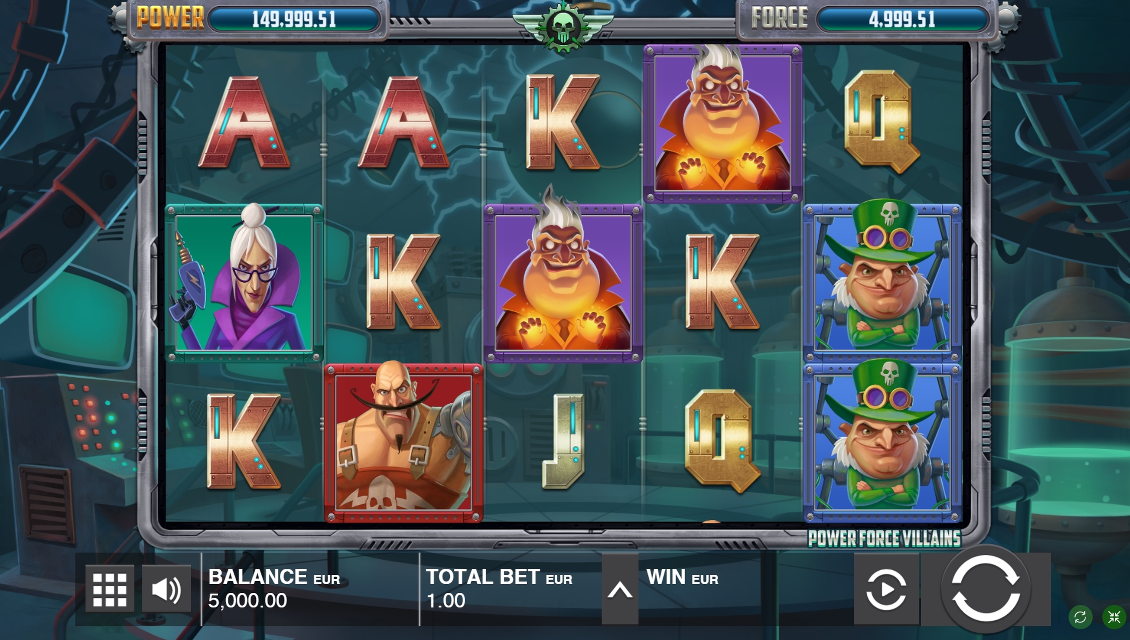 Reels in Power Force Villains Slot Game by Push Gaming