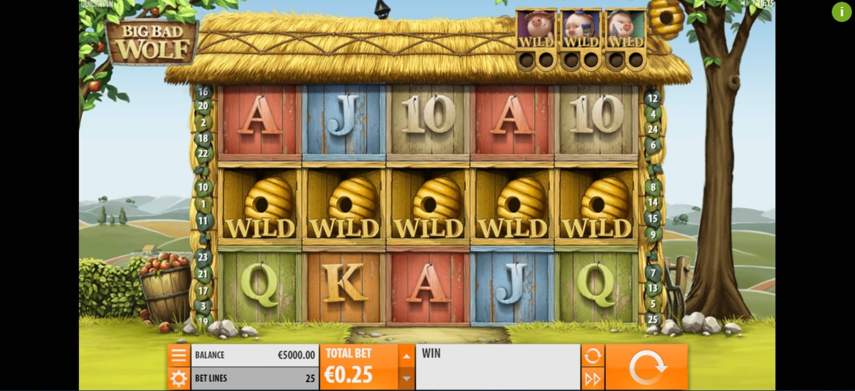 Reels in Big Bad Wolf Slot Game by Quickspin