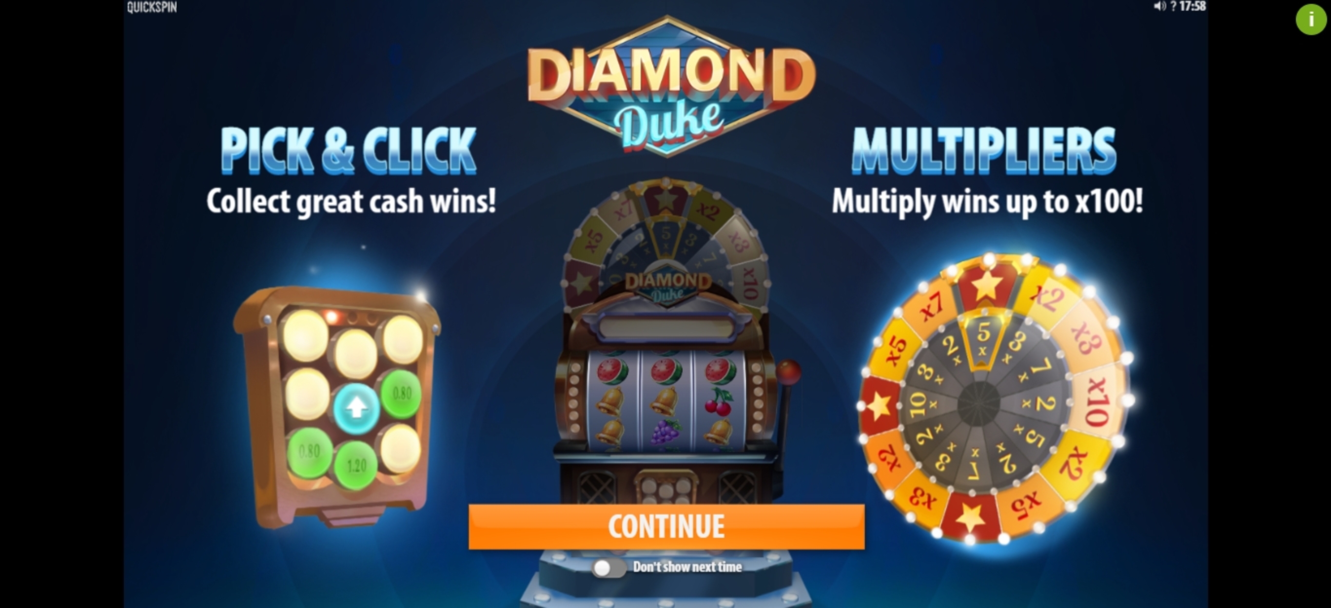 Play Diamond Duke Free Casino Slot Game by Quickspin