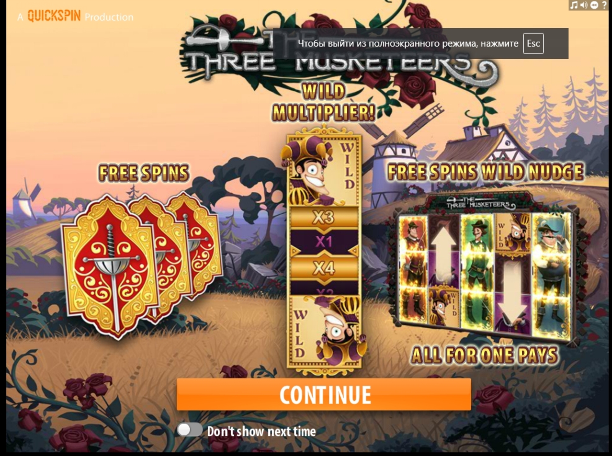 Play The Three Musketeers Free Casino Slot Game by Quickspin