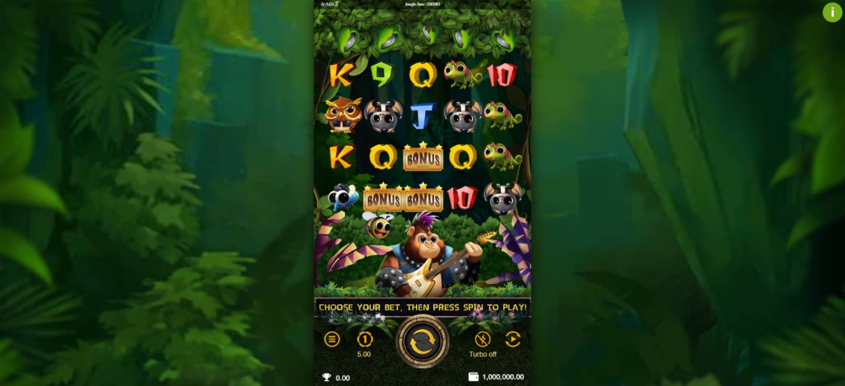 Reels in Jungle Jam Slot Game by Radi8