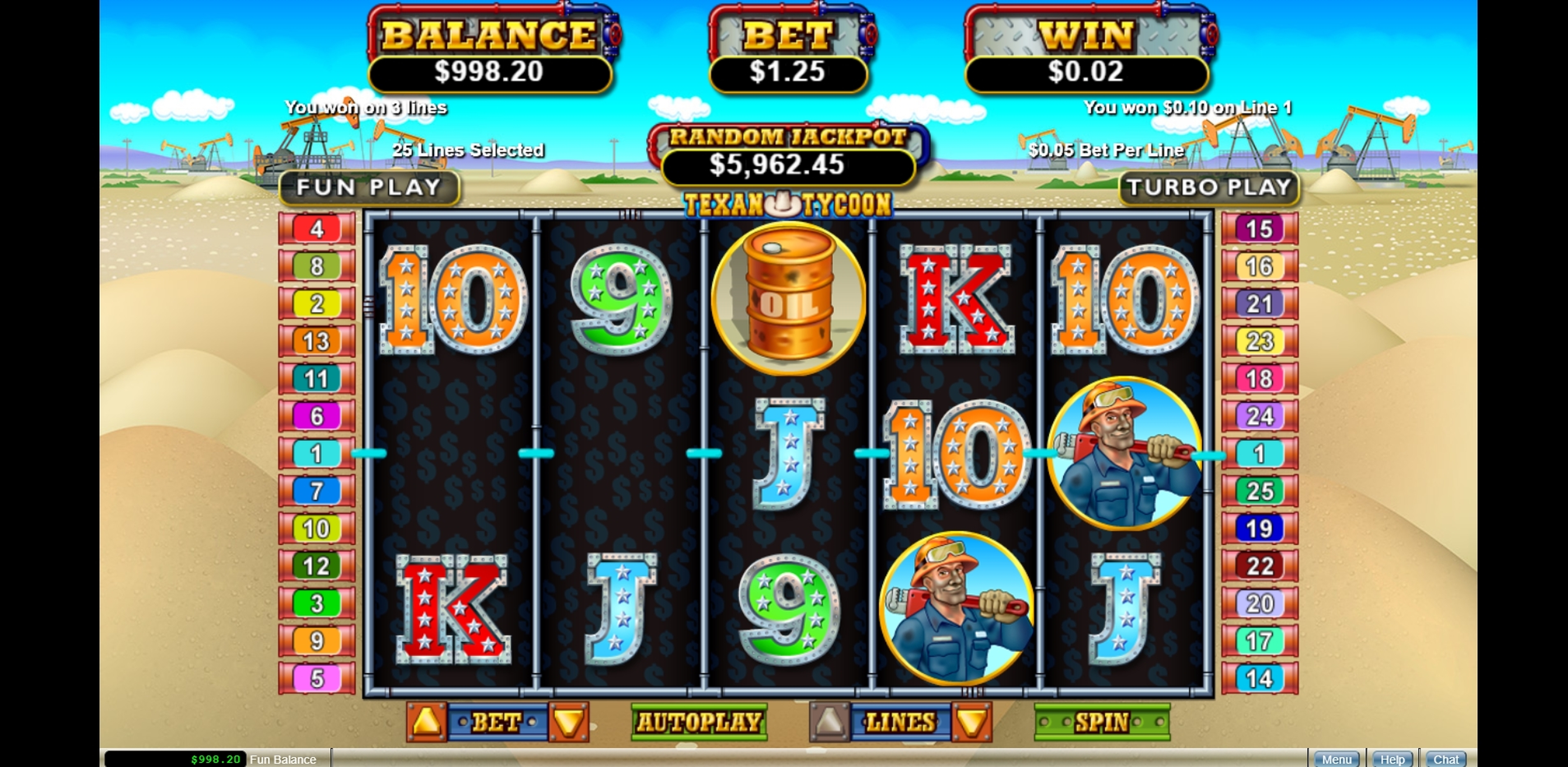 Win Money in Texan Tycoon Free Slot Game by Real Time Gaming