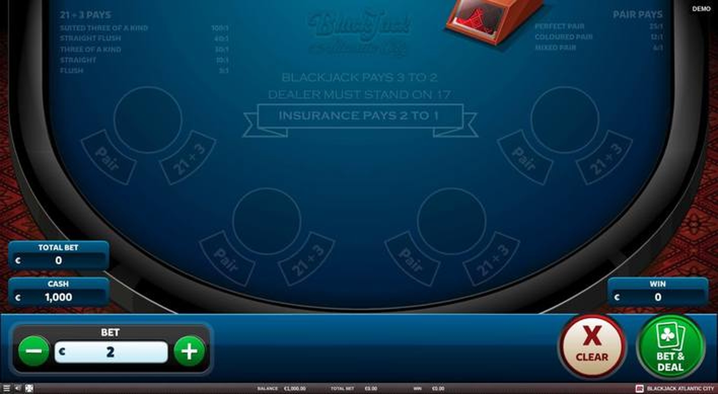 The Blackjack Atlantic City Online Slot Demo Game by Red Rake Gaming