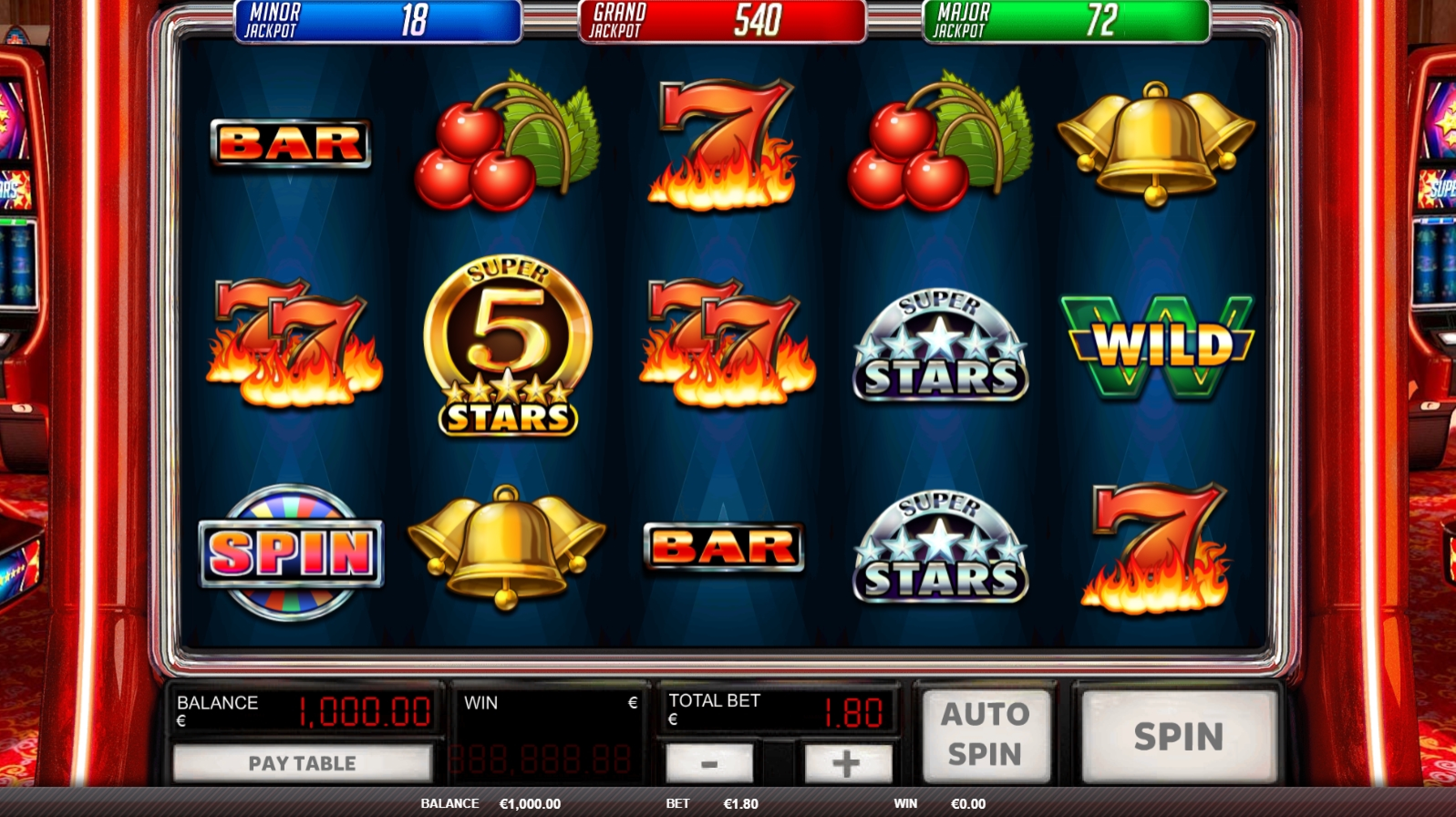 Reels in Super 12 Stars Slot Game by Red Rake Gaming