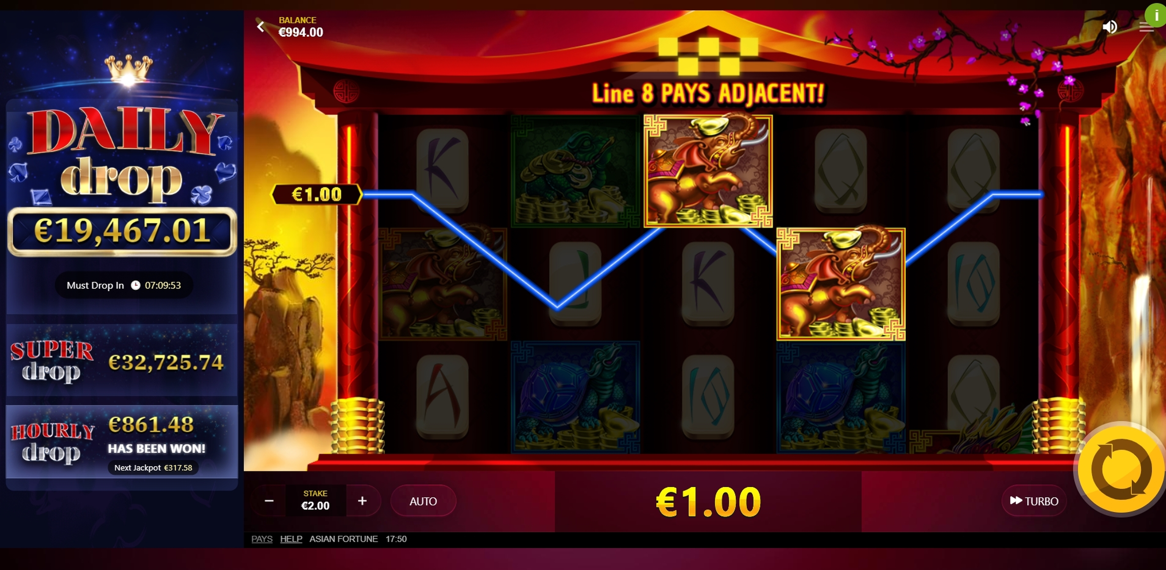 Win Money in Asian Fortune Free Slot Game by Red Tiger Gaming
