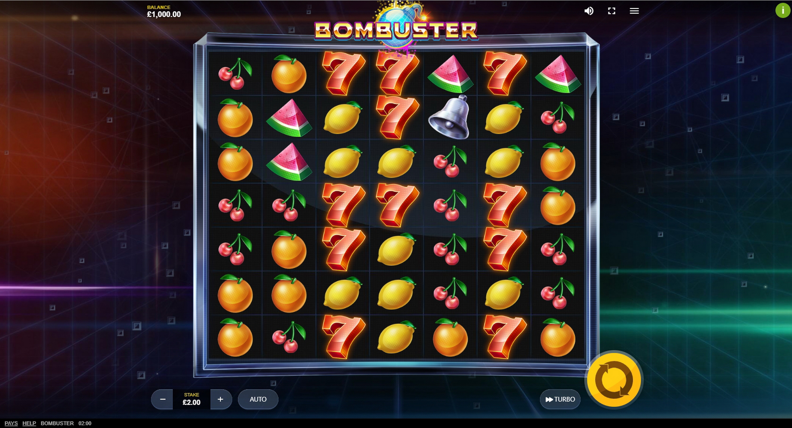 Reels in Bombuster Slot Game by Red Tiger Gaming