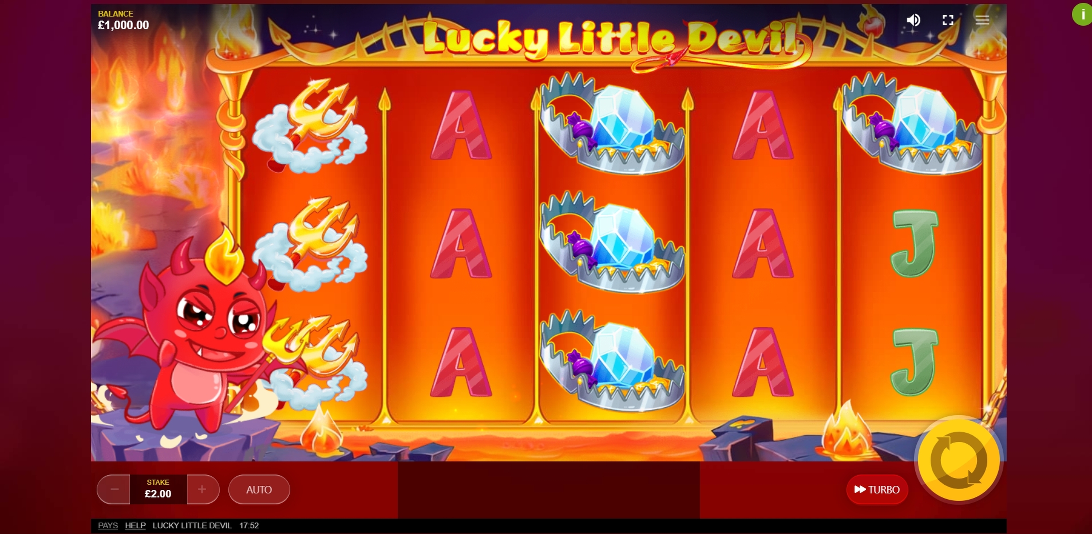 Reels in Lucky Little Devil Slot Game by Red Tiger Gaming