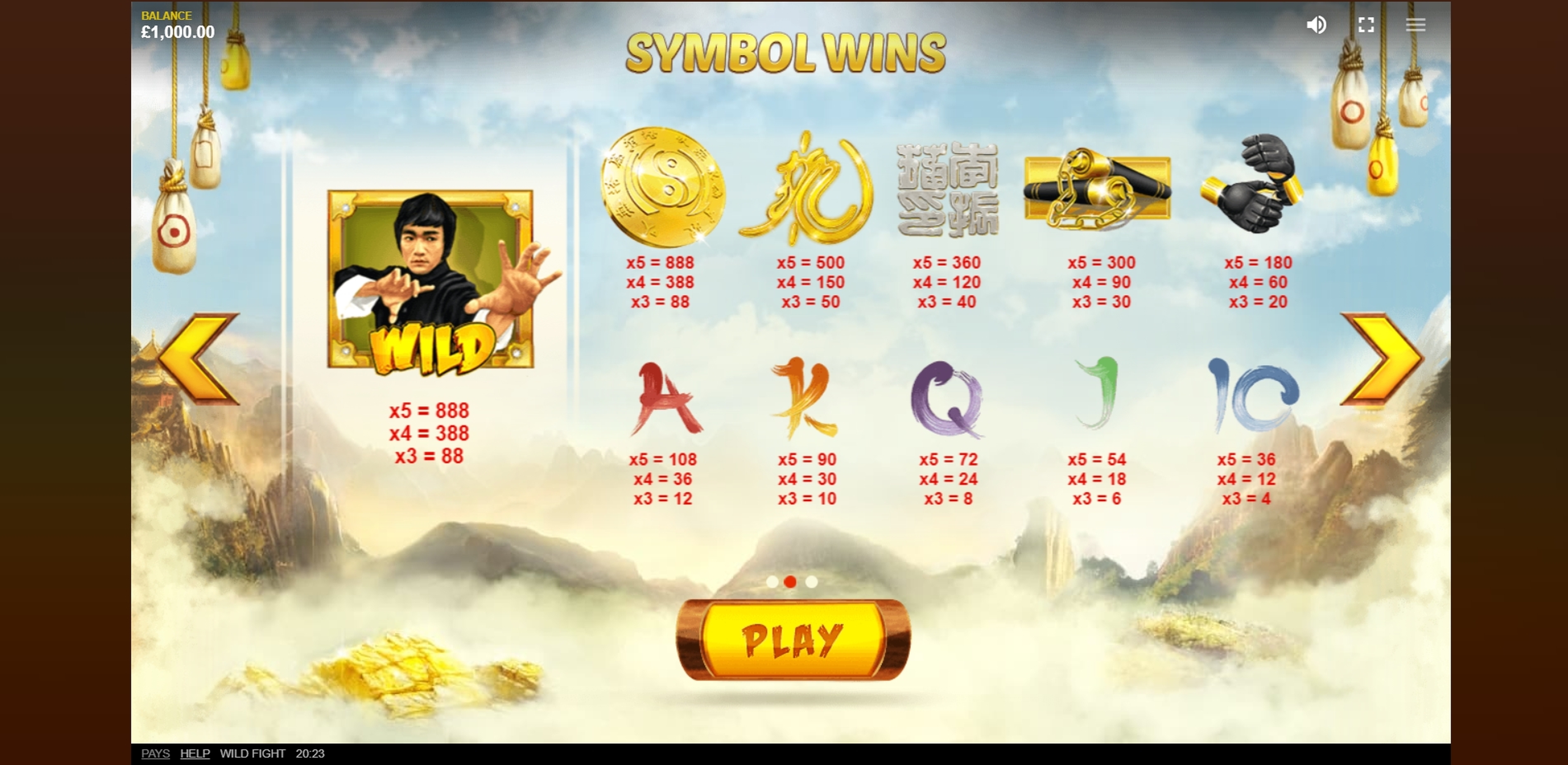 Info of Wild Fight Slot Game by Red Tiger Gaming