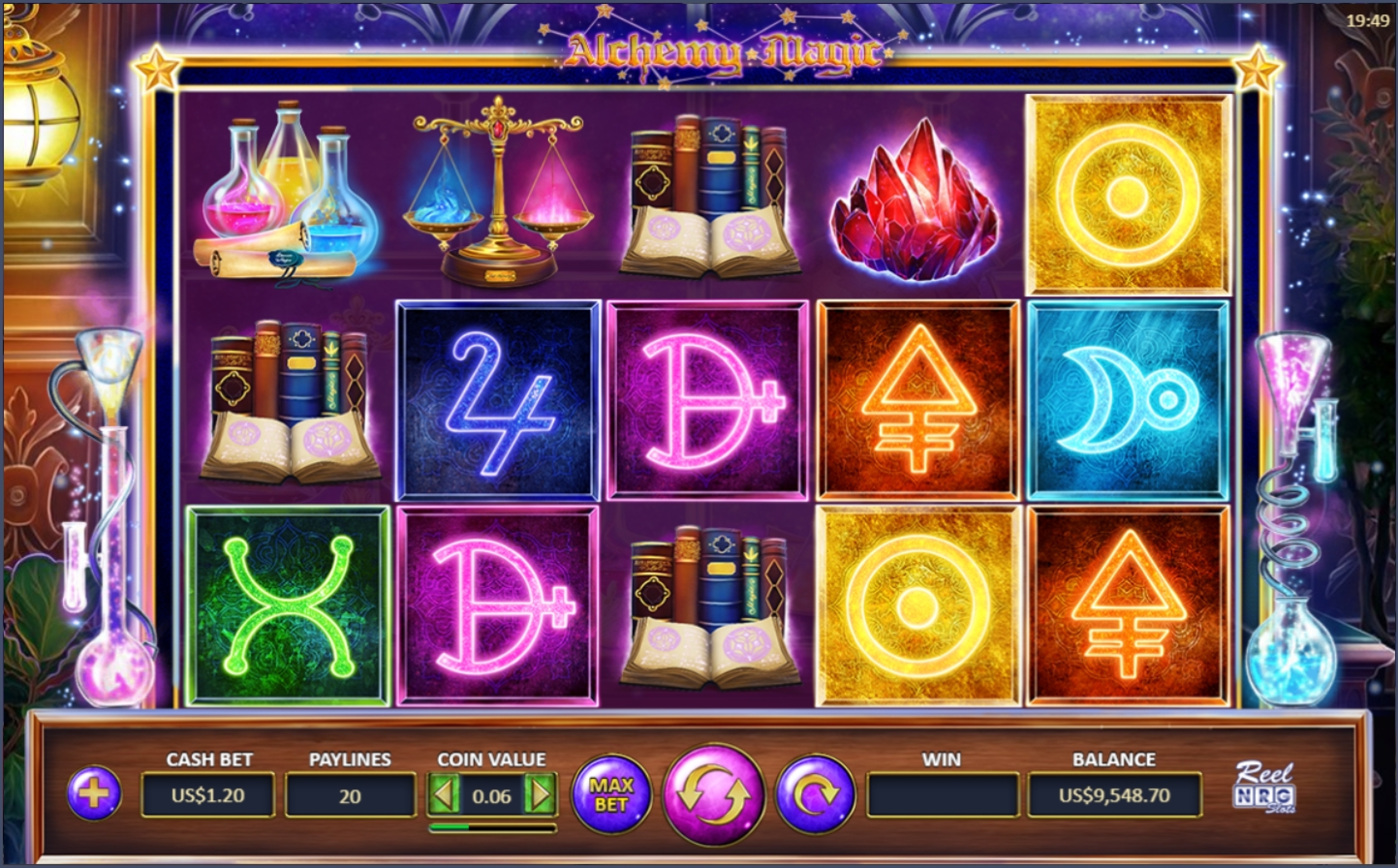Reels in Alchemy Magic Slot Game by ReelNRG Gaming