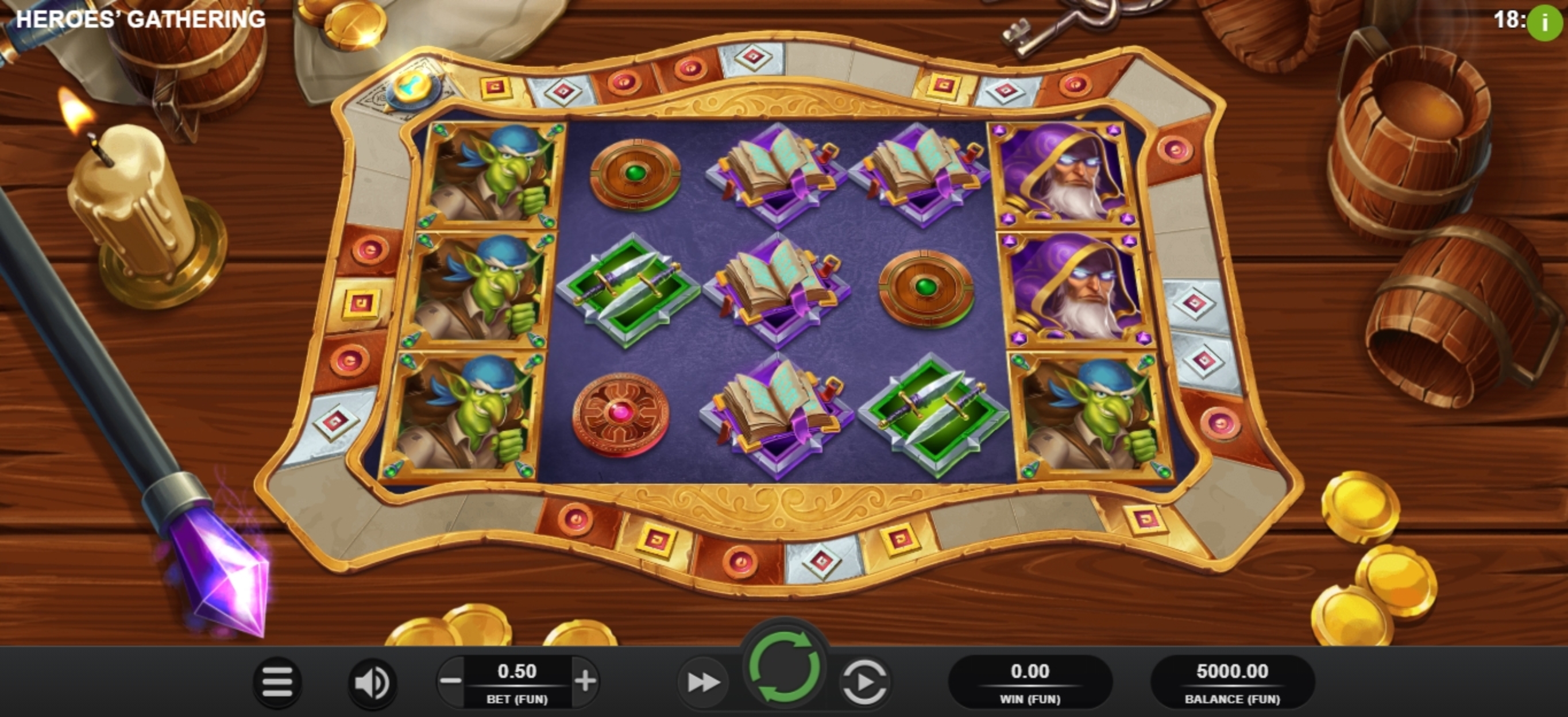 Reels in Heroes Gathering Slot Game by Relax Gaming