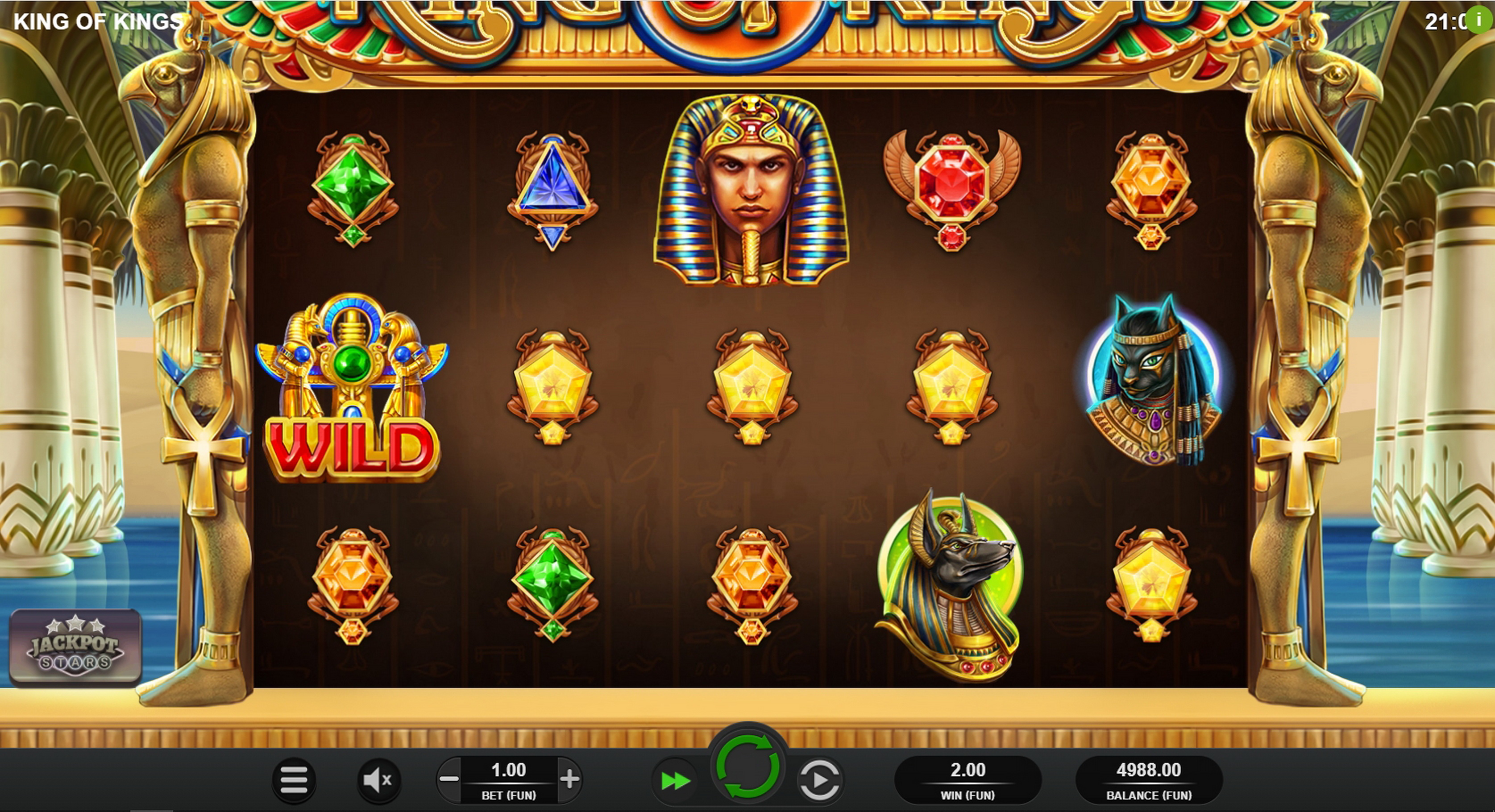 Win Money in King of Kings Free Slot Game by Relax Gaming