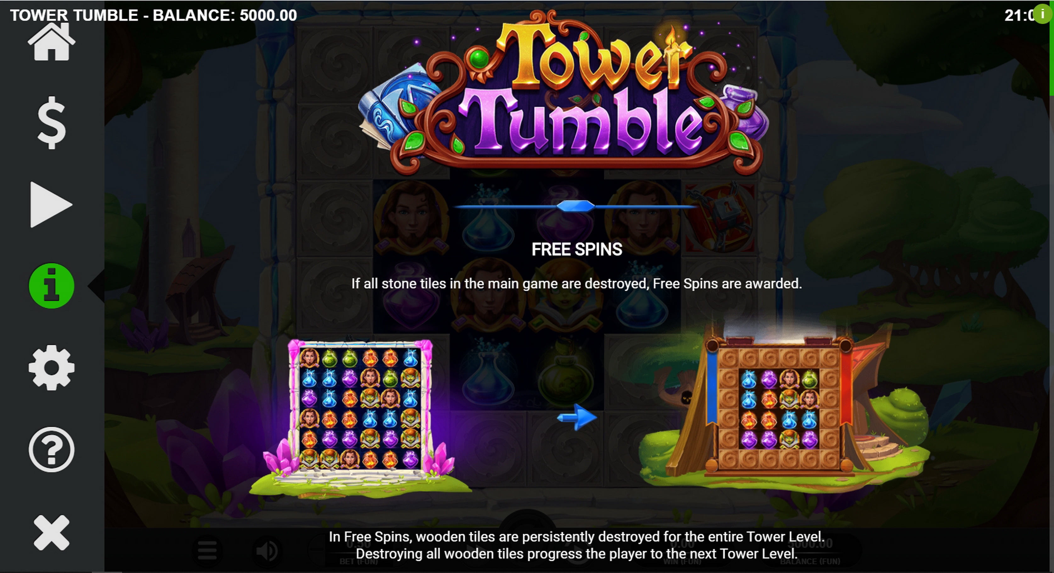 Info of Tower Tumble Slot Game by Relax Gaming