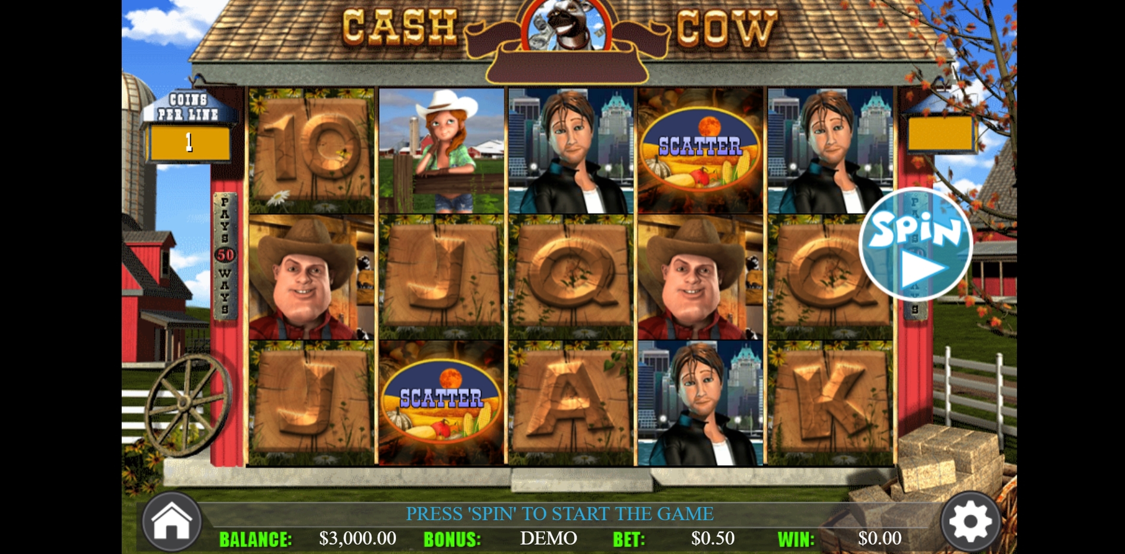 Reels in Cash Cow Slot Game by Revolver Gaming