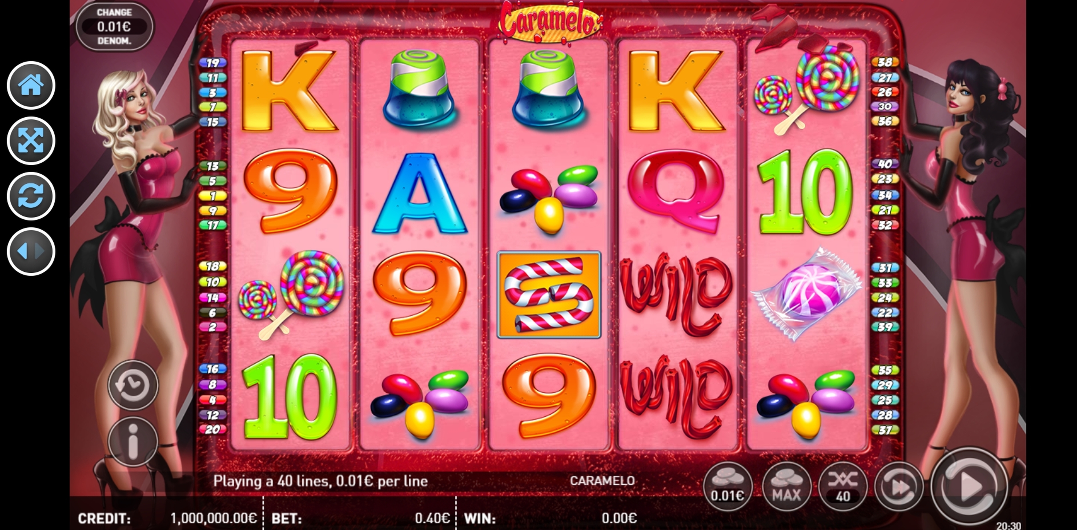 Reels in Caramelo Slot Game by R. Franco