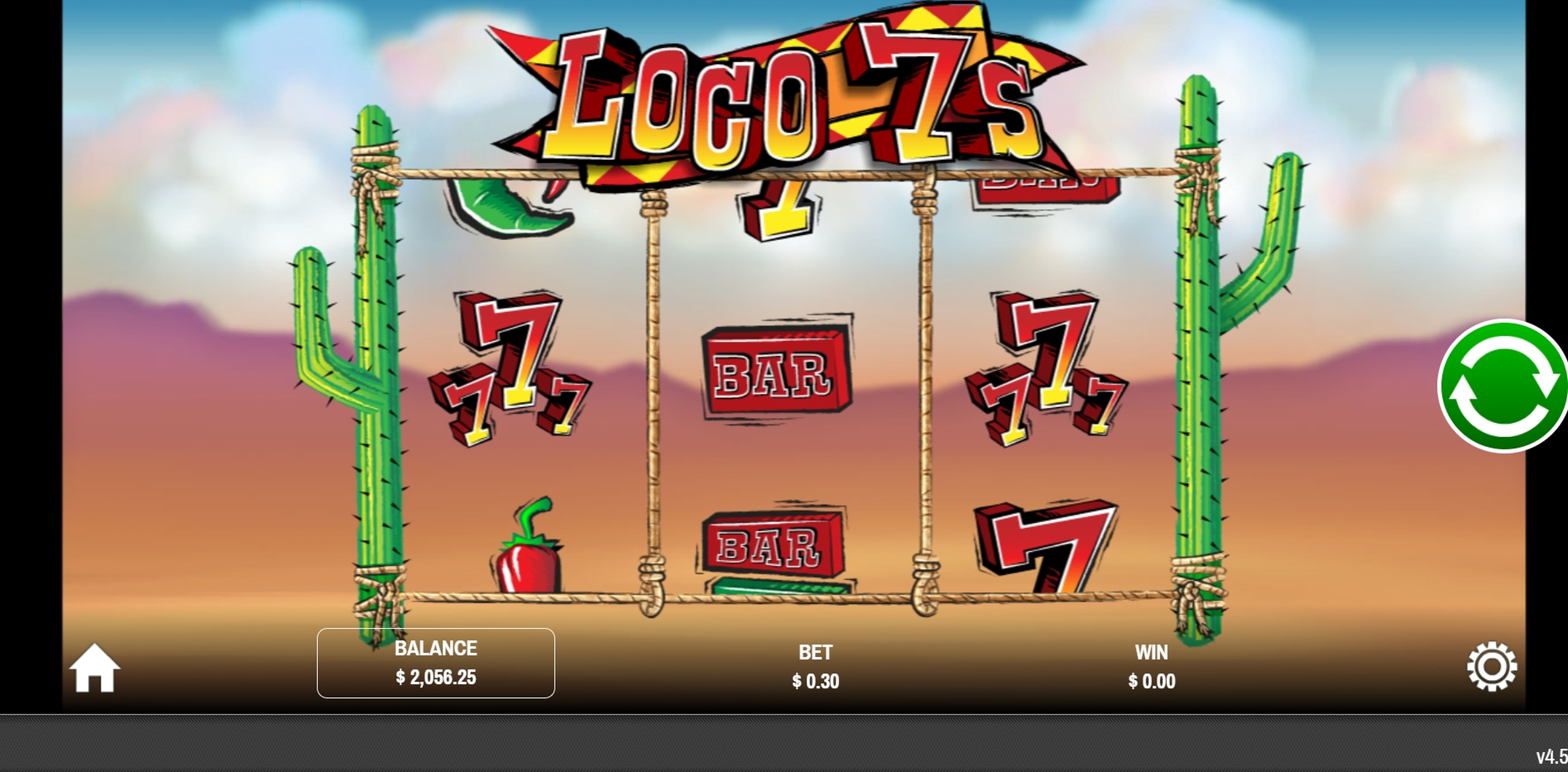 Reels in Loco 7's Slot Game by Rival