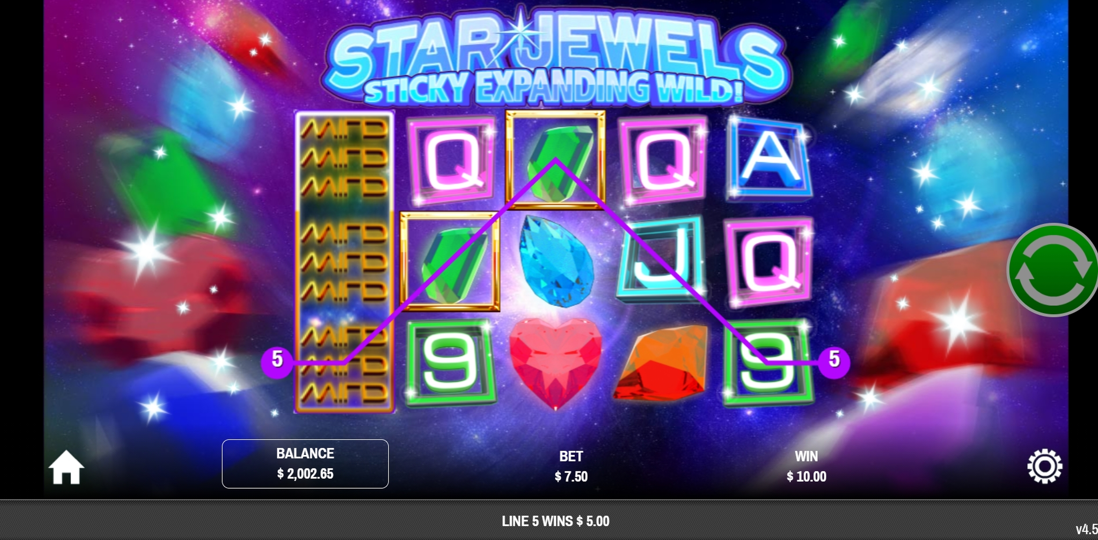 Win Money in Star Jewels Free Slot Game by Rival