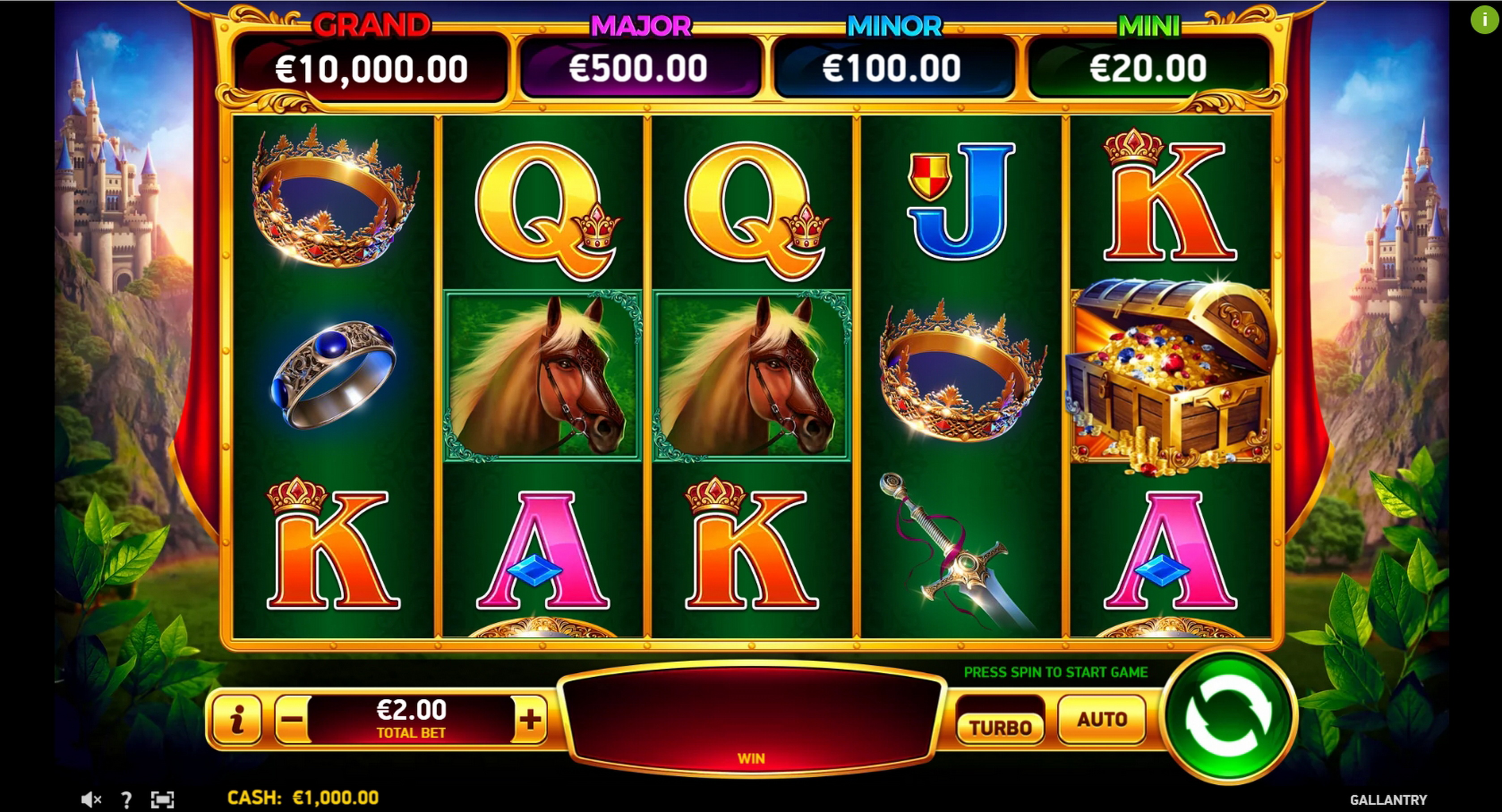 Reels in Gallantry Slot Game by Ruby Play