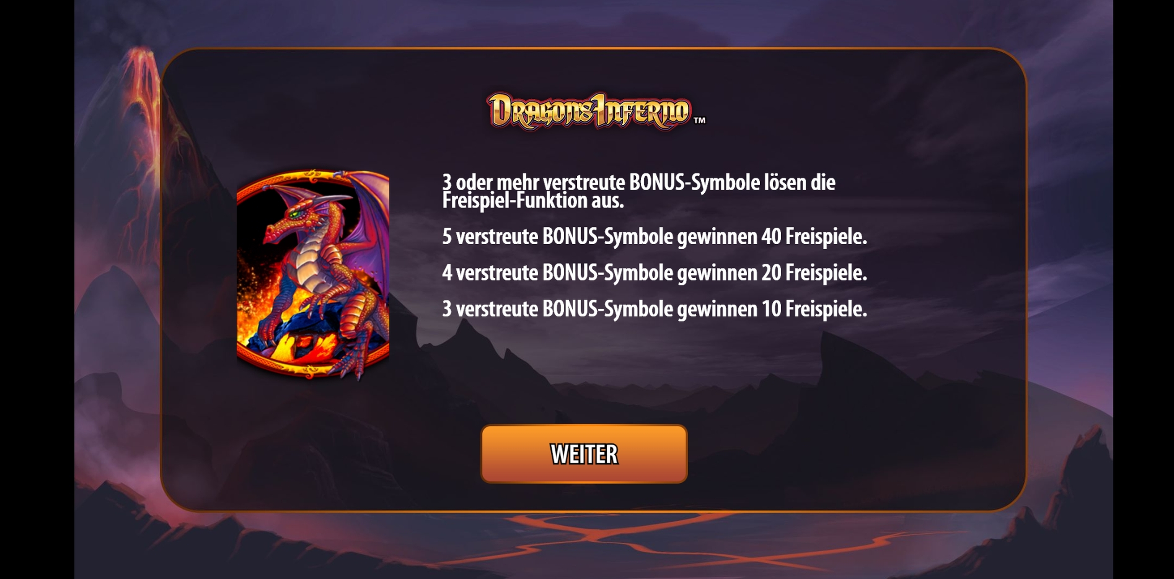 Play Dragon's Inferno Free Casino Slot Game by WMS