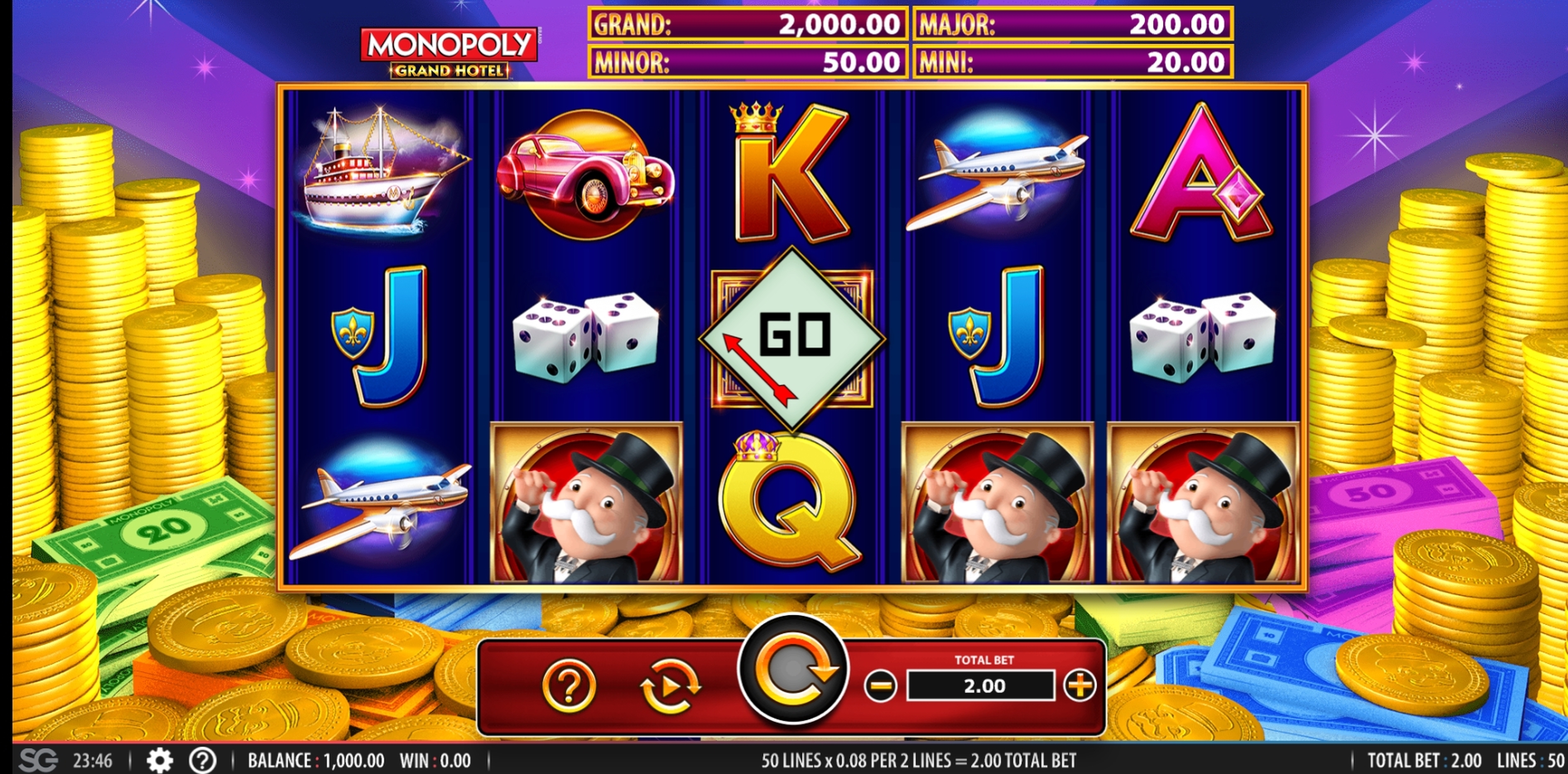 Reels in Monopoly Grand Hotel Slot Game by WMS