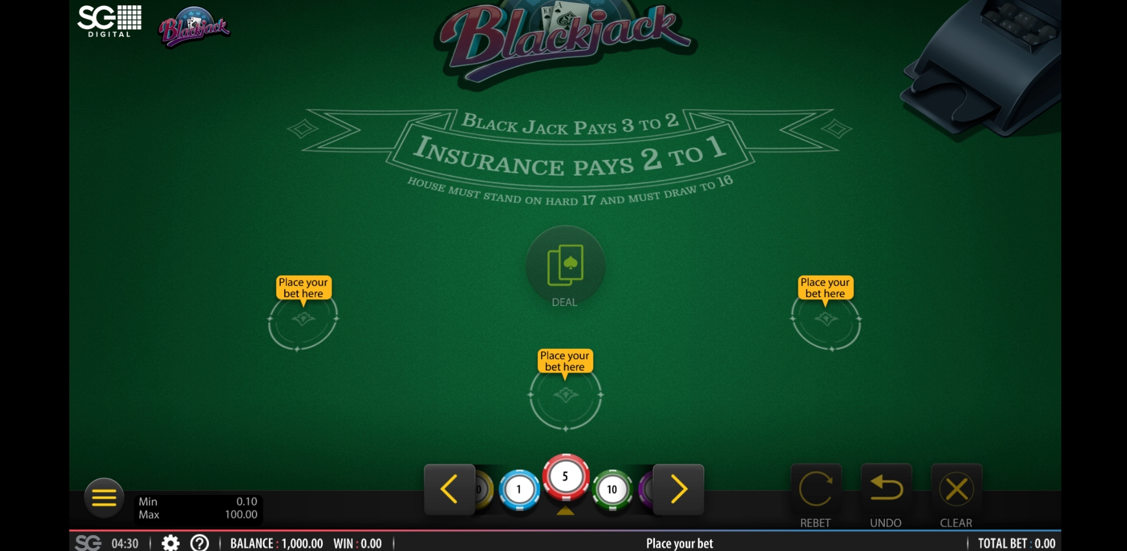 Reels in Blackjack Slot Game by Shuffle Master