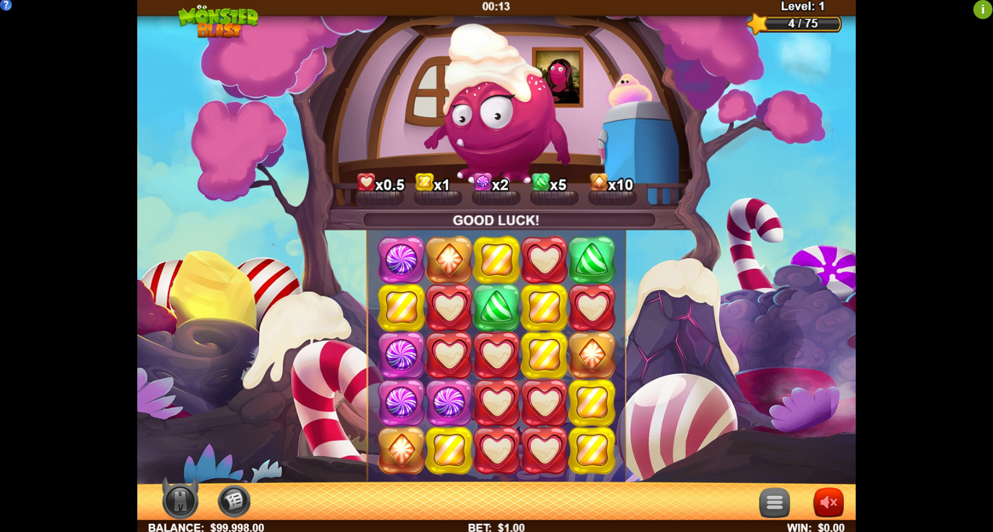 Reels in Monster Blast Slot Game by Skillzzgaming