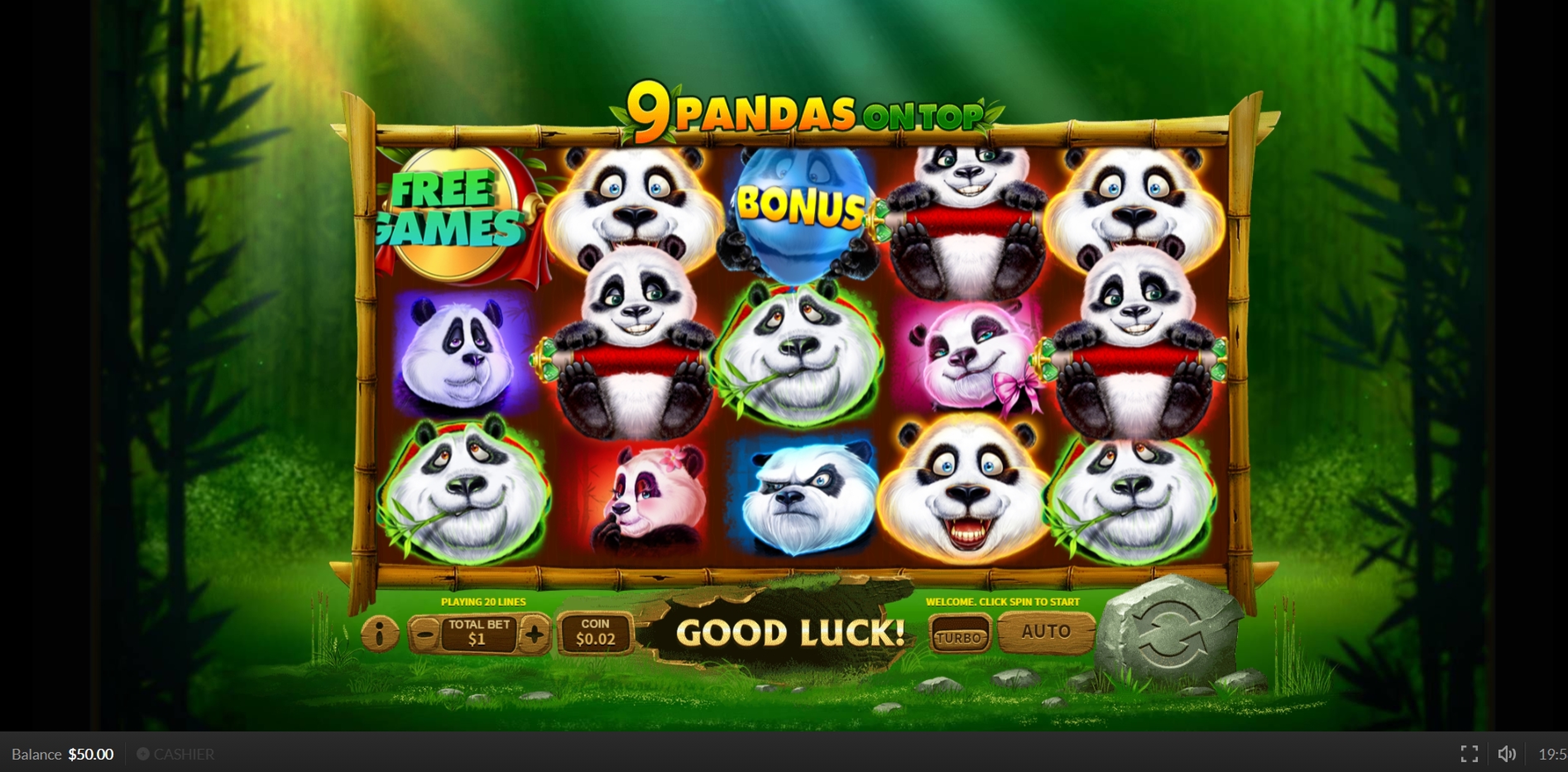 Reels in 9 Pandas On Top Slot Game by Skywind