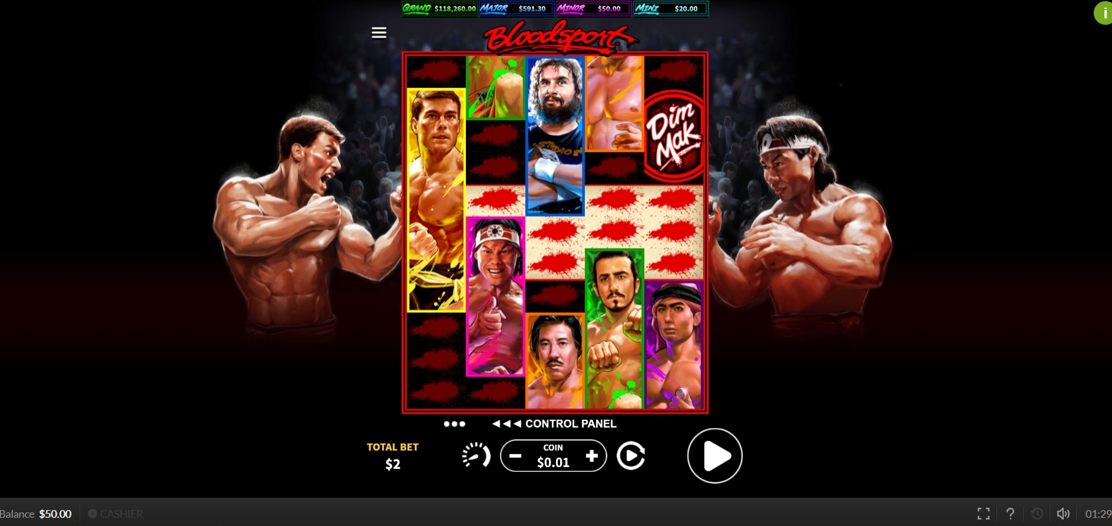 Reels in Bloodsport Slot Game by Skywind