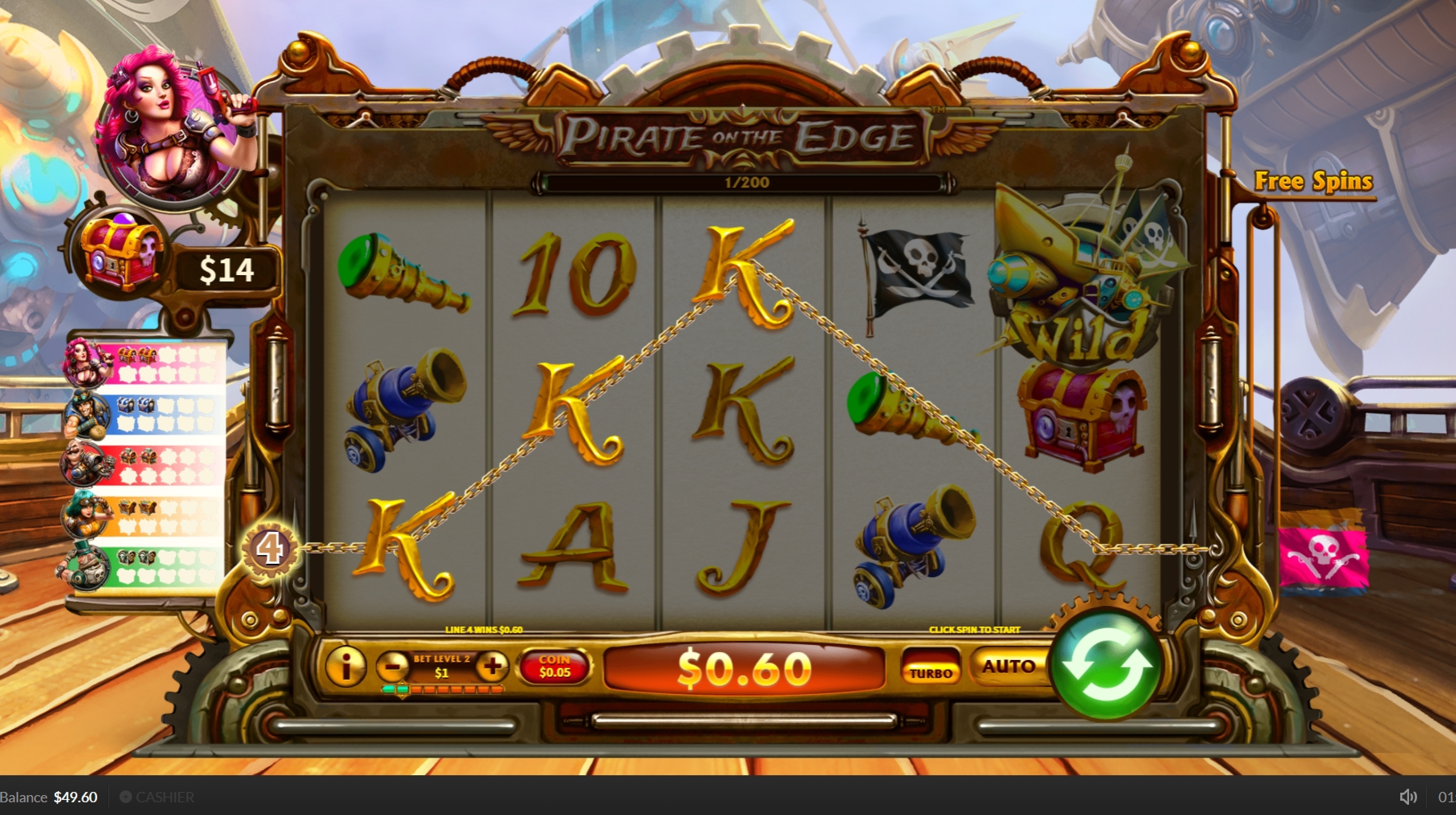 Win Money in Pirate on the Edge Free Slot Game by Skywind