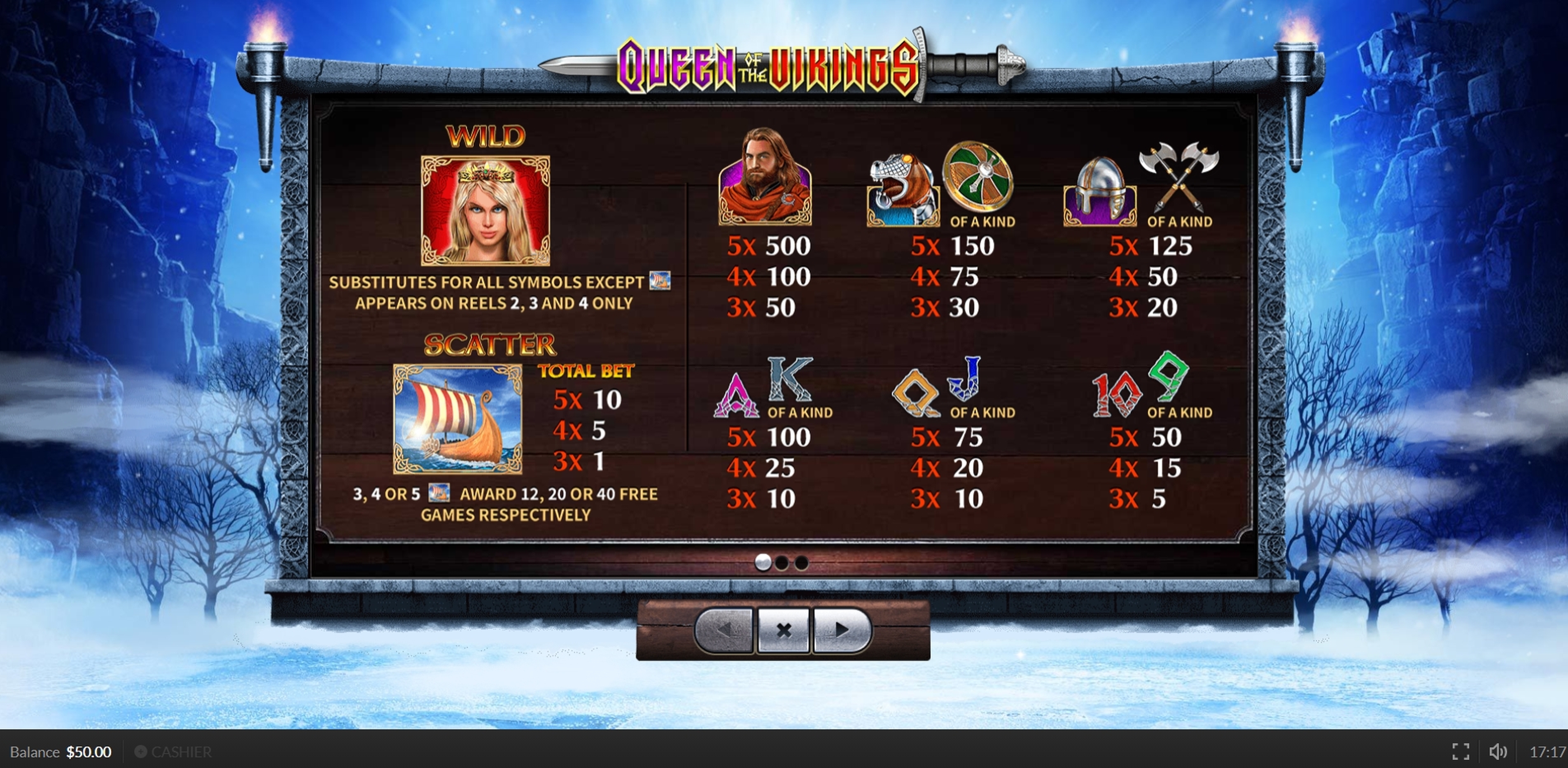 Info of Queen of the Vikings Slot Game by Skywind