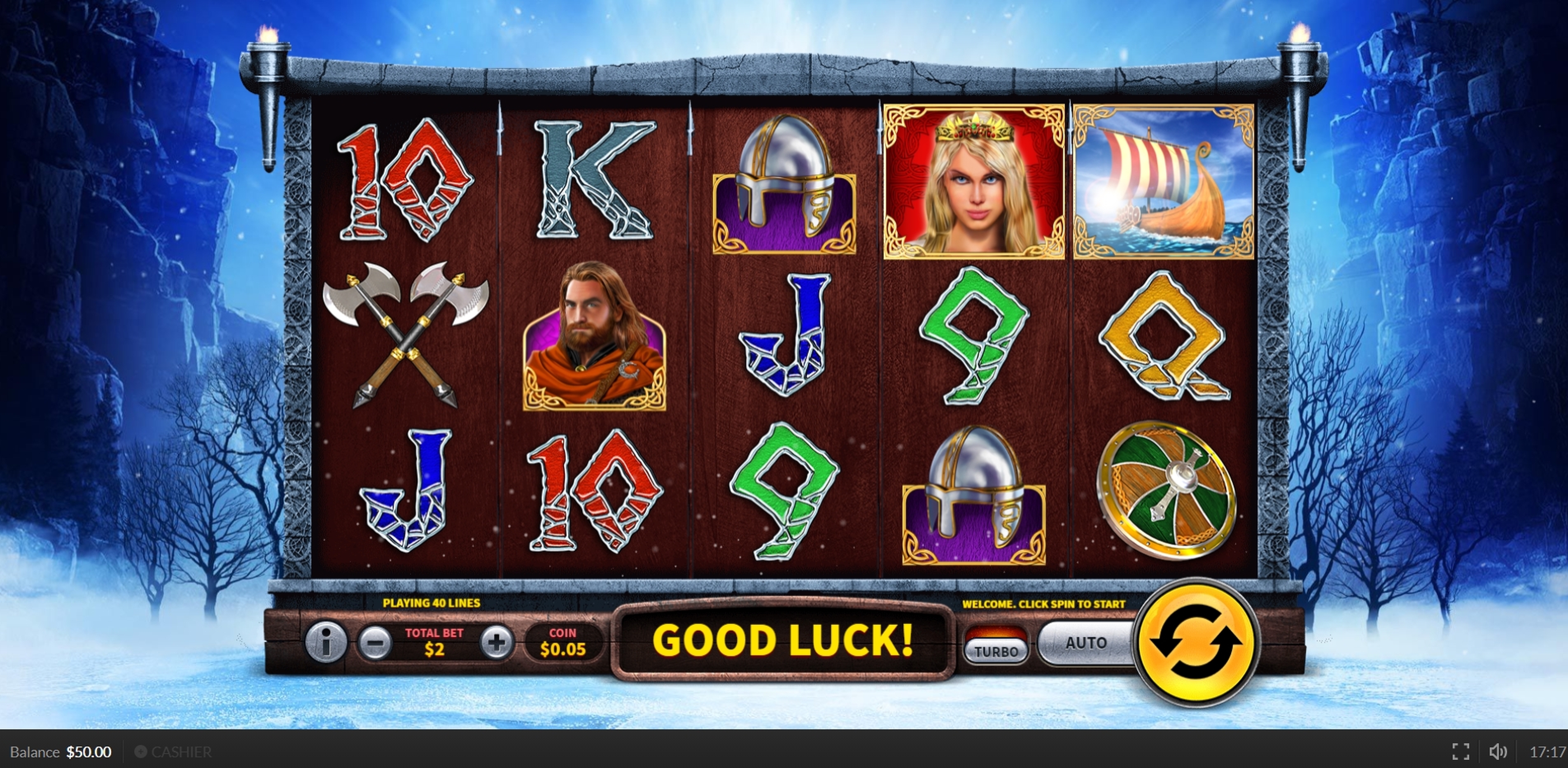 Reels in Queen of the Vikings Slot Game by Skywind