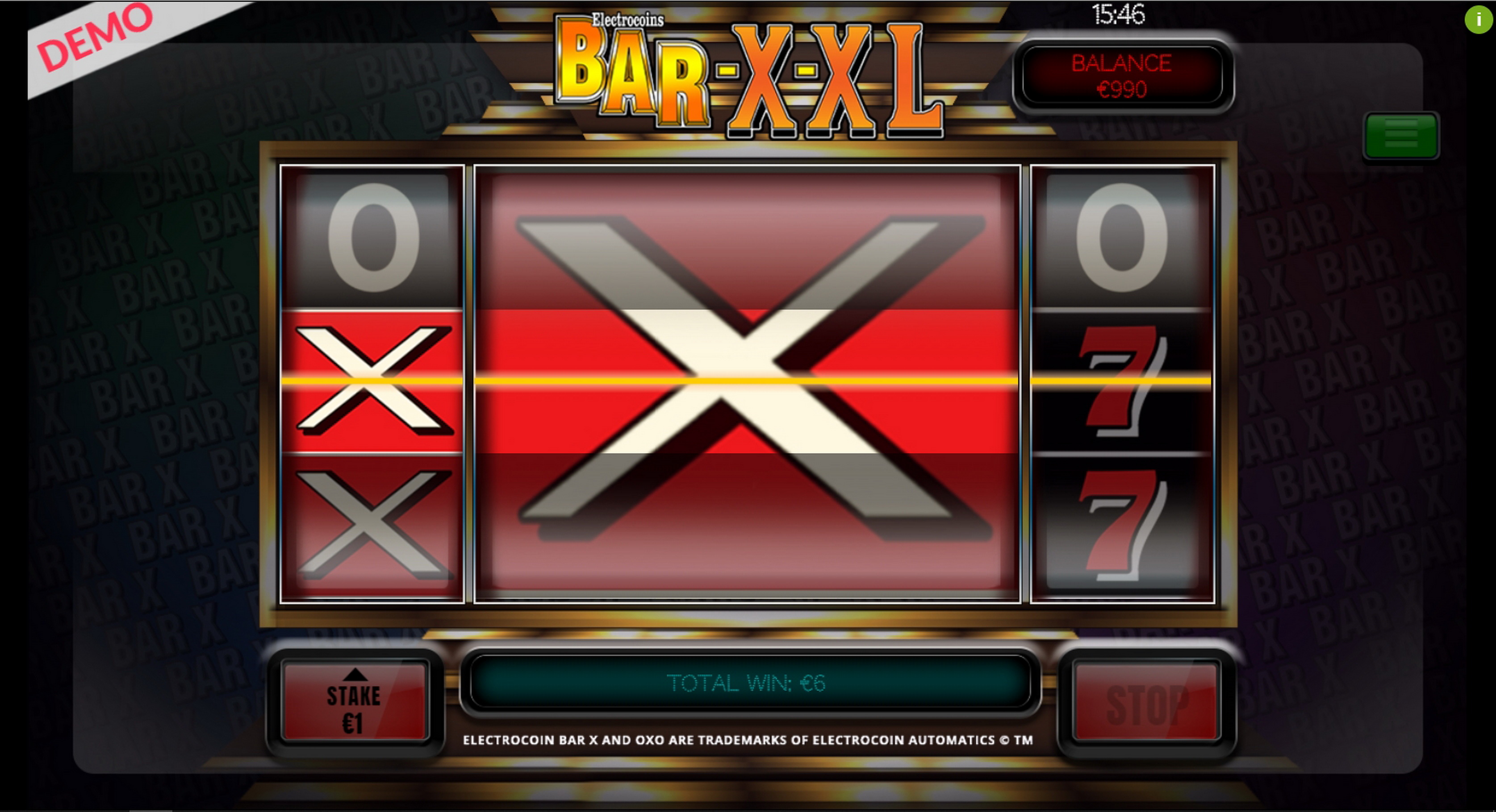 Win Money in Bar X XL Free Slot Game by Slingo