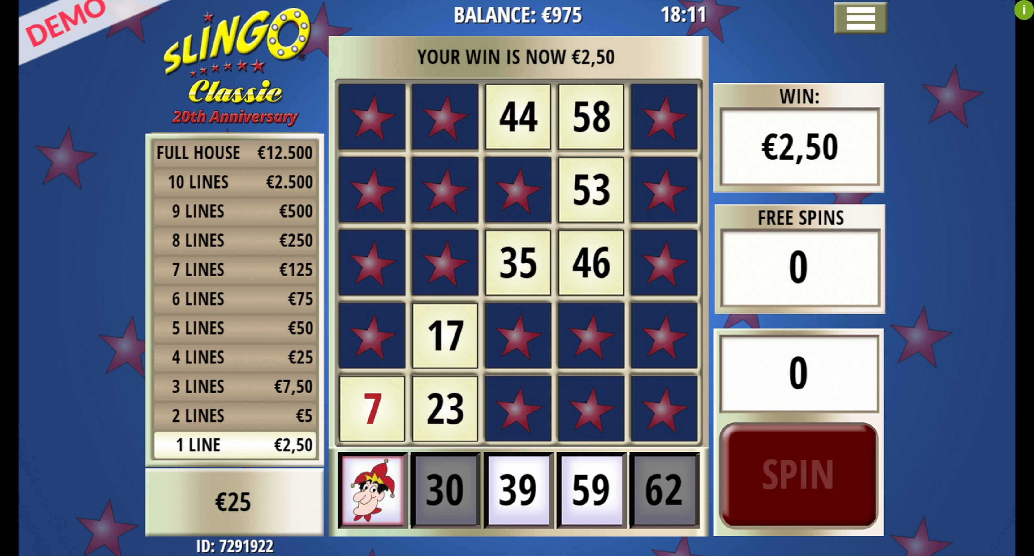 Win Money in Slingo Classic Free Slot Game by Slingo