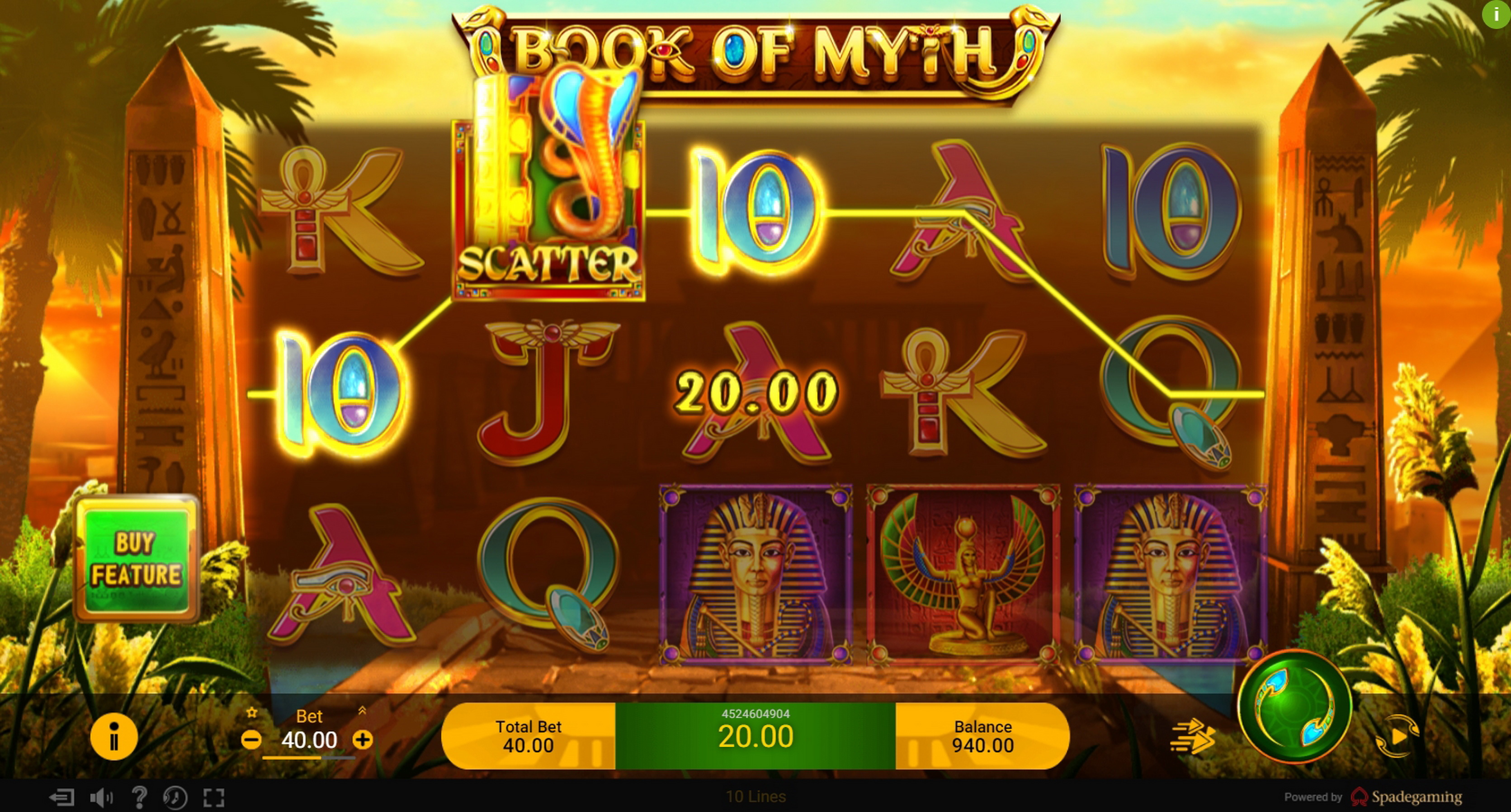 Win Money in Book of Myth Free Slot Game by Spade Gaming