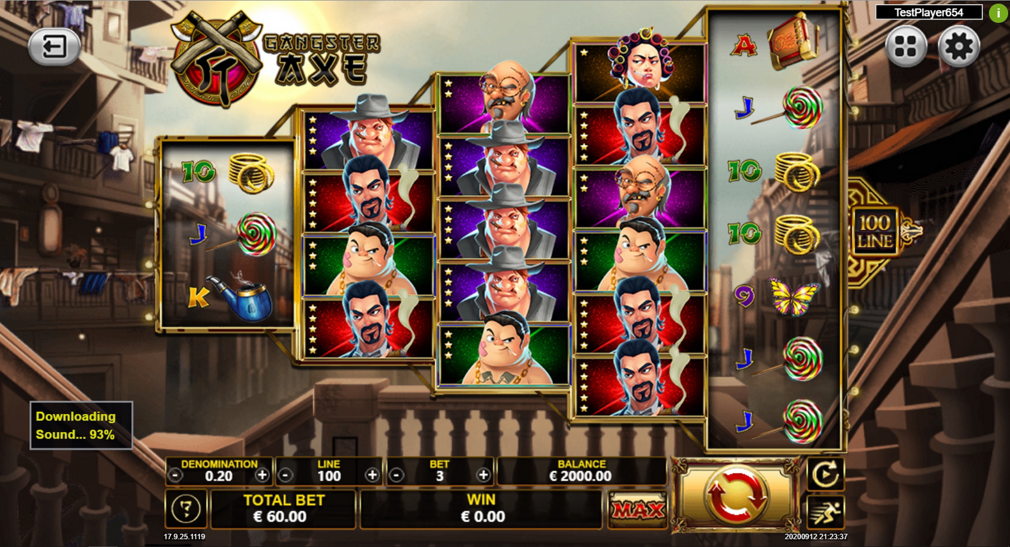 Reels in Gangster Axe Slot Game by Spade Gaming