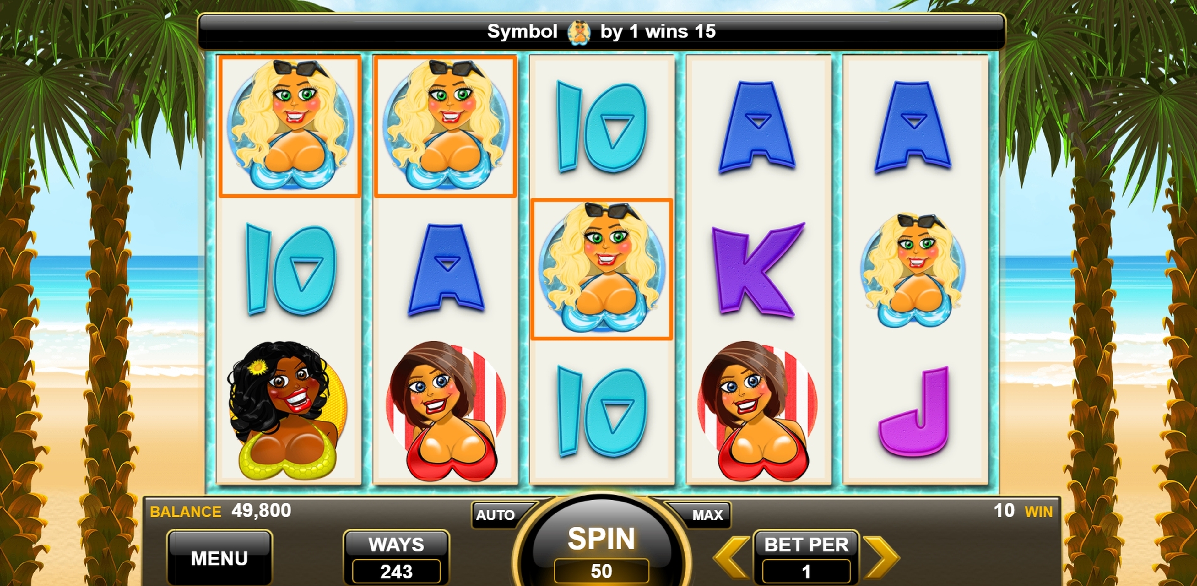 Win Money in Tini Bikini Free Slot Game by Spin Games