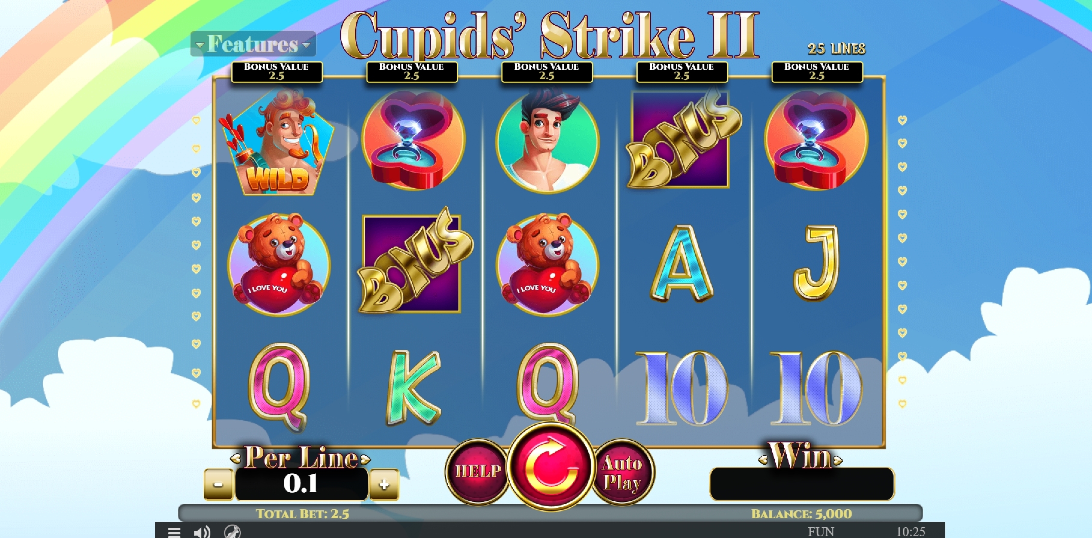 Reels in Cupids Strike 2 Slot Game by Spinomenal