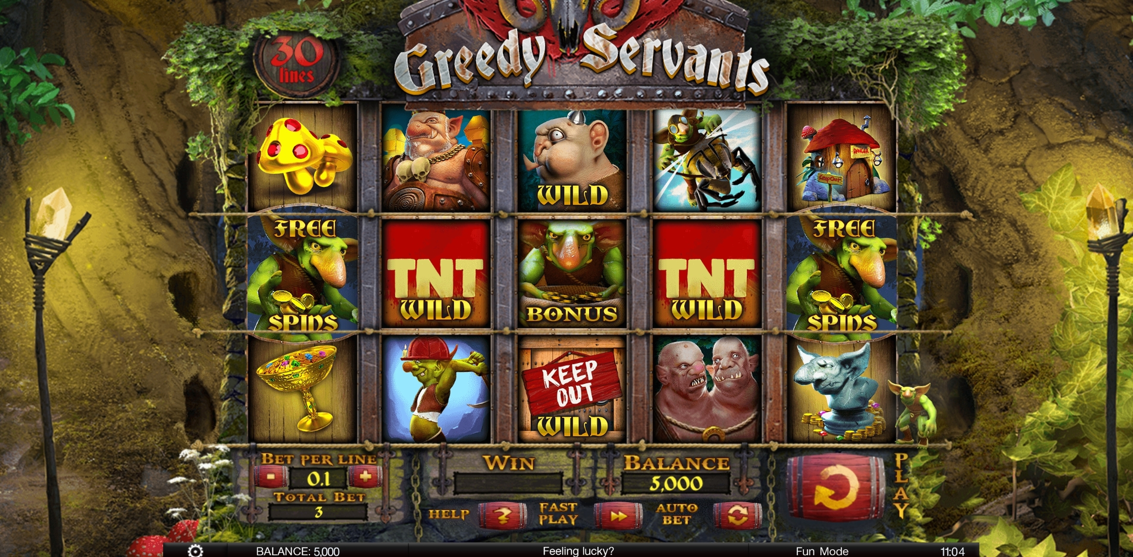 Reels in Greedy Servants Slot Game by Spinomenal