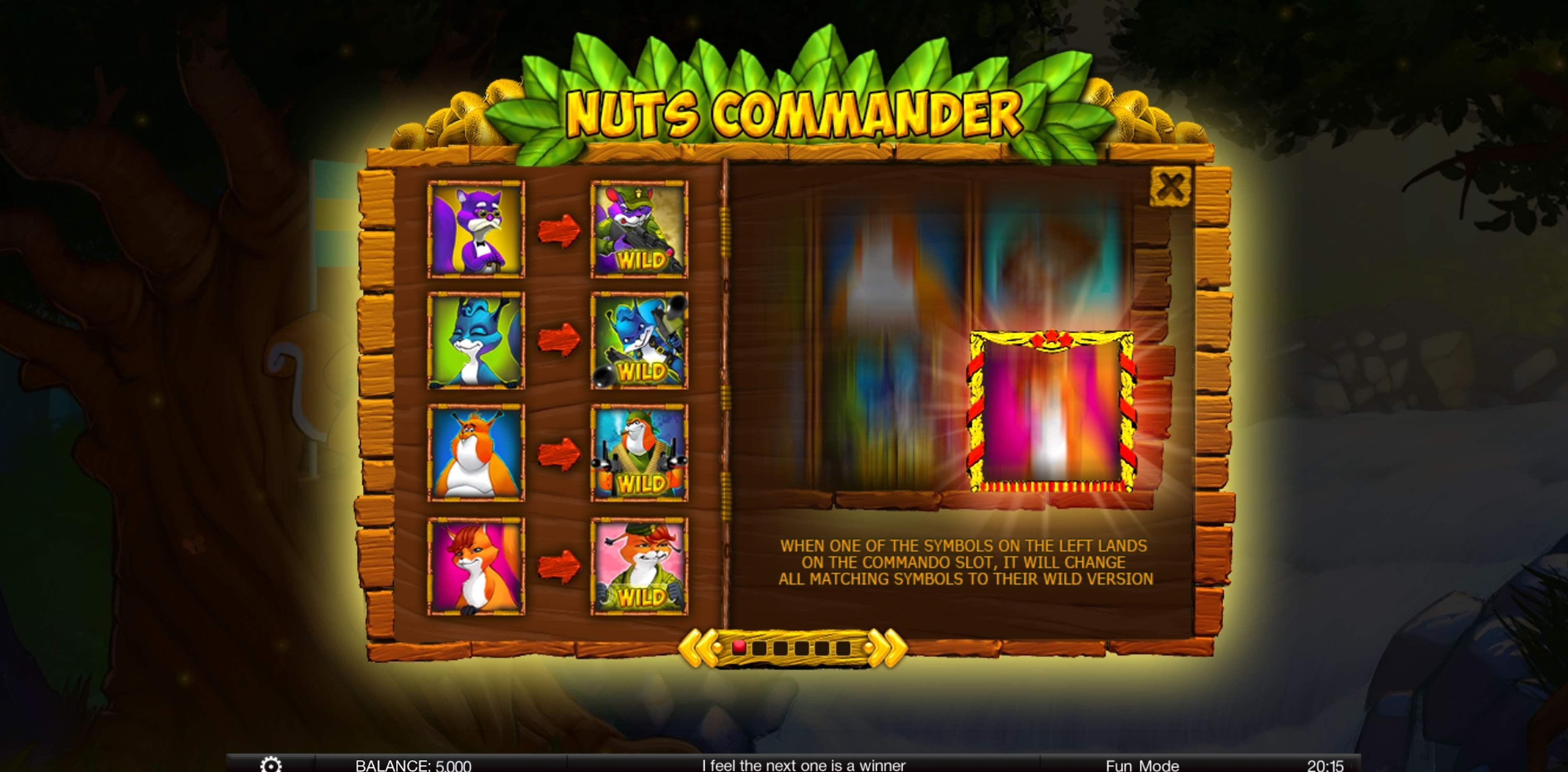 Info of Nuts Commander Slot Game by Spinomenal