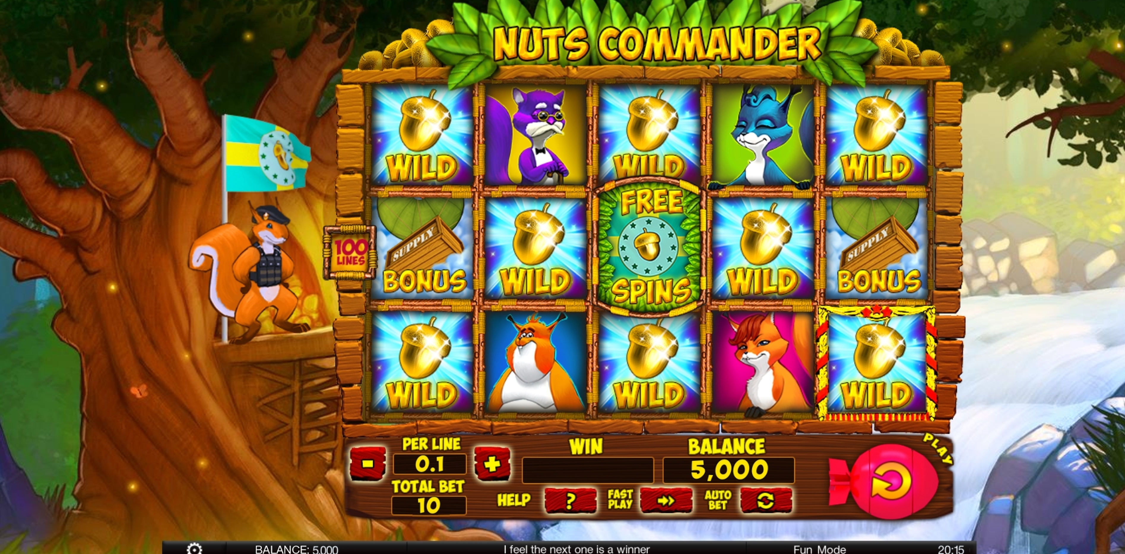 Reels in Nuts Commander Slot Game by Spinomenal