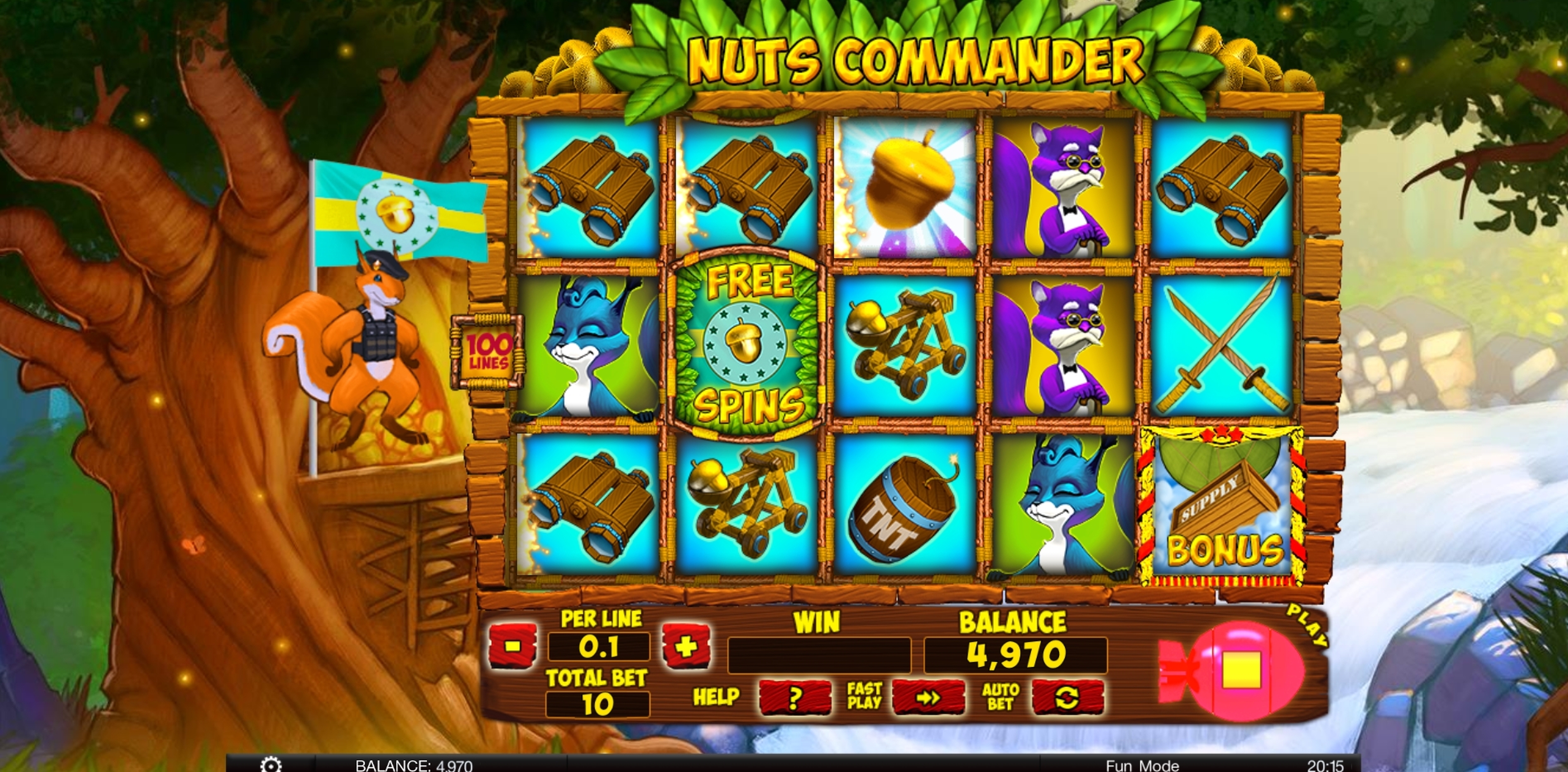 Win Money in Nuts Commander Free Slot Game by Spinomenal