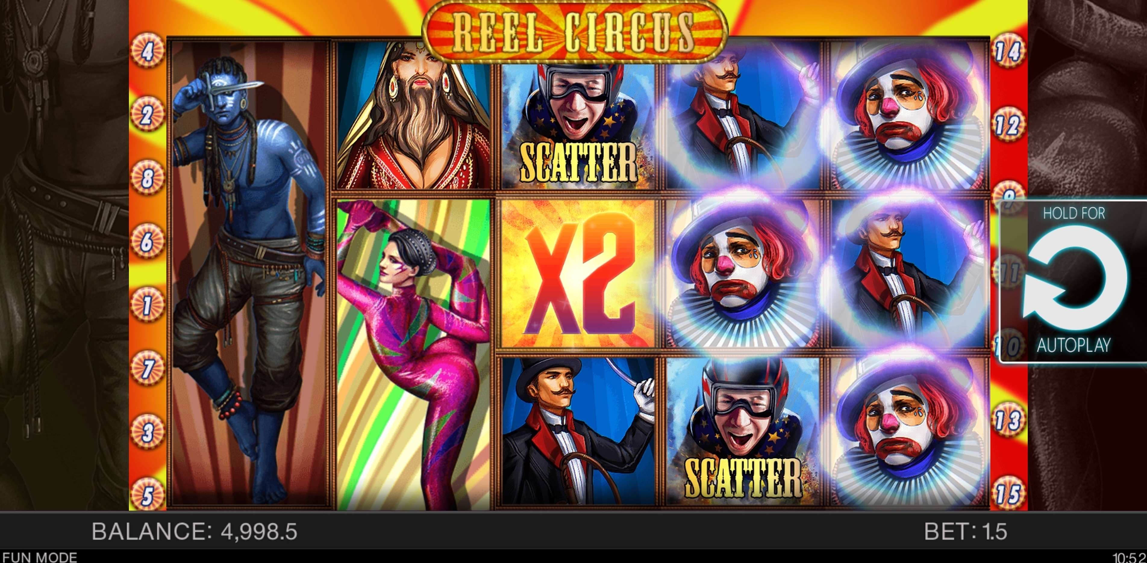 Win Money in Reel Circus Free Slot Game by Spinomenal