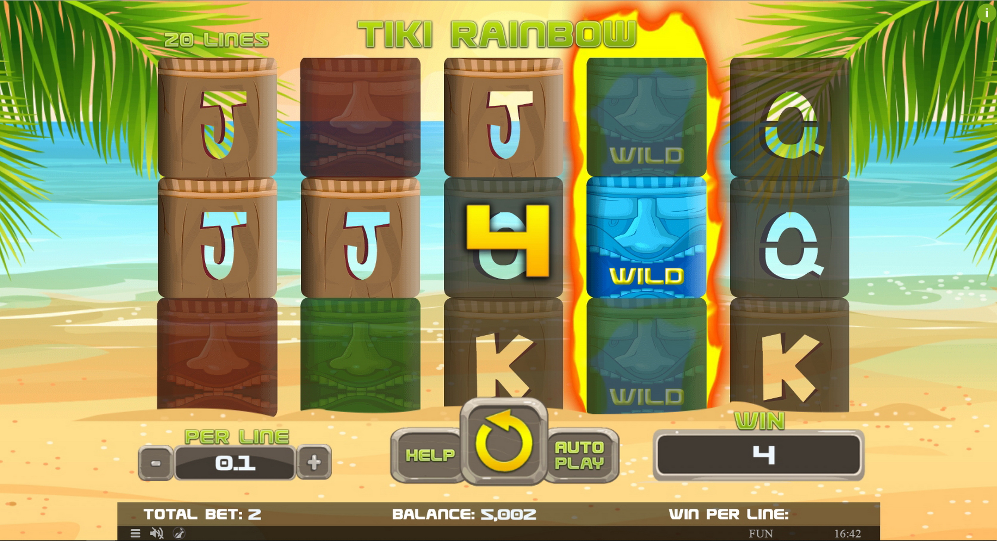 Win Money in Tiki Rainbow Free Slot Game by Spinomenal